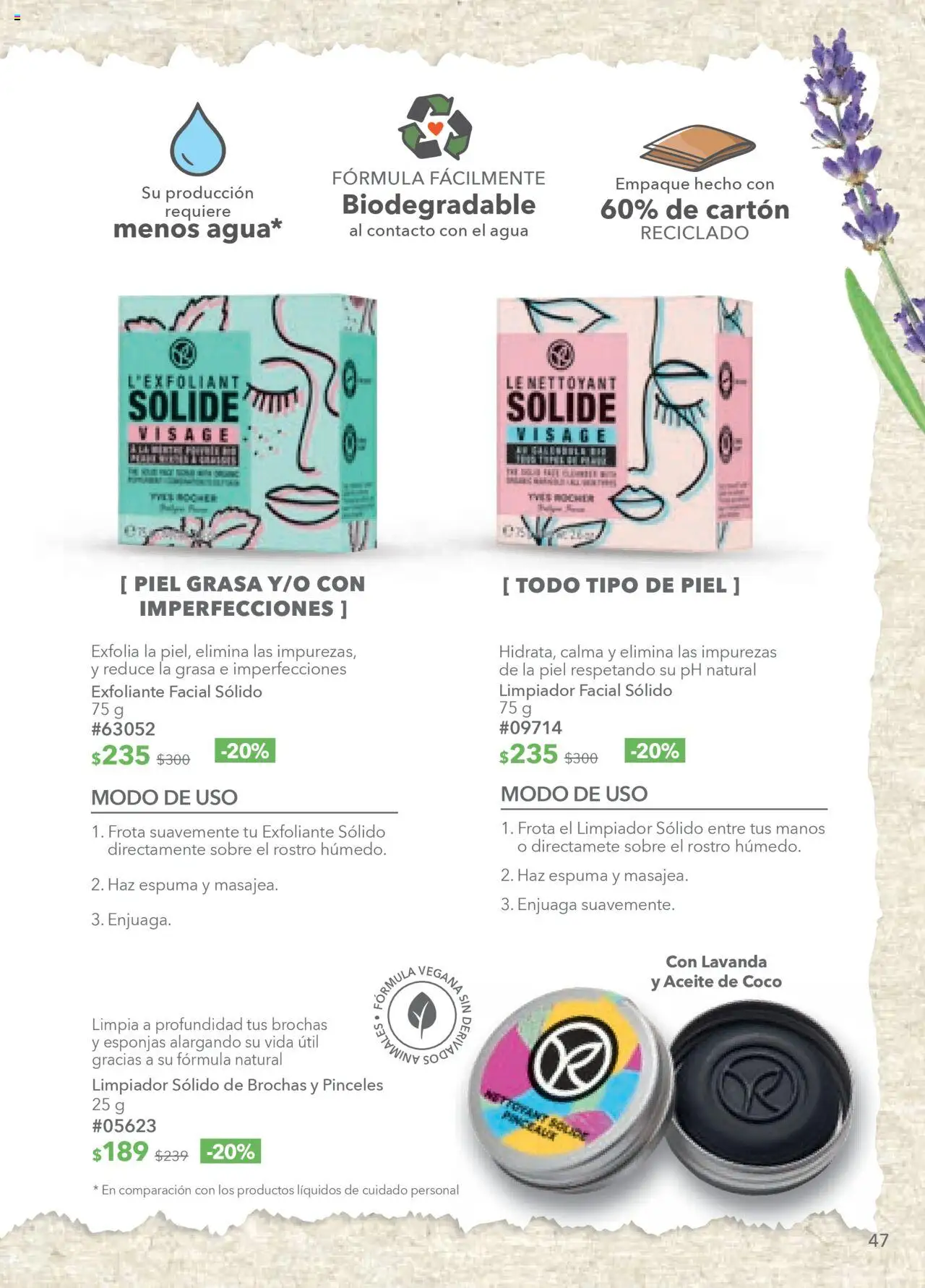 Nuevas ofertas de Yves Rocher válidas en toda la República Mexicana desde el 18.09.2025. ¡Encuentra las mejores ofertas en Yves Rocher - Campaña 13 2025! | Página: 47 | Productos: Exfoliante facial, Aceite, Limpiador facial, Sobre