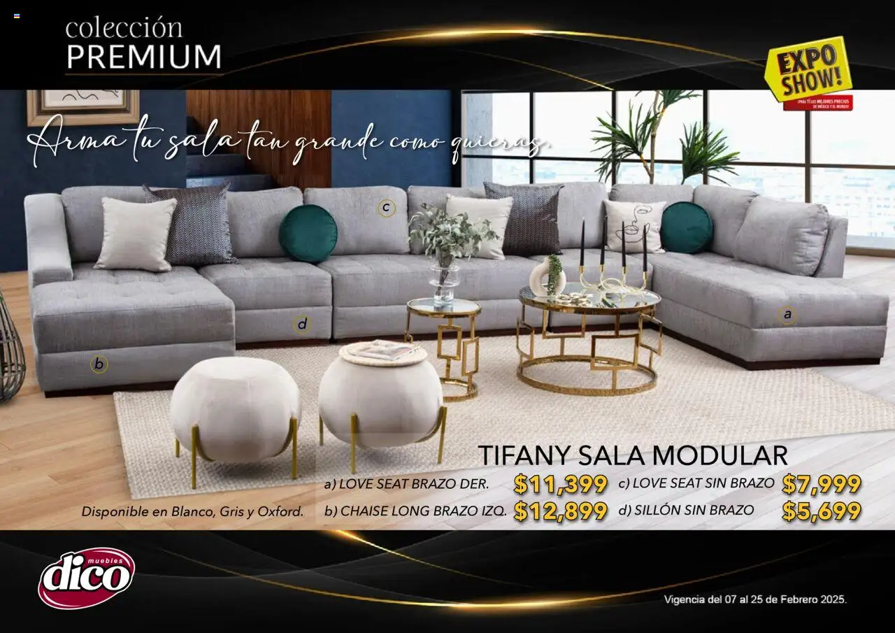 Nuevas ofertas de Muebles Dico válidas en toda la República Mexicana desde el 06.02.2025. ¡Encuentra las mejores ofertas en Muebles Dico catálogo Exposhow Premium! | Página: 29 | Productos: Sillón, Modular