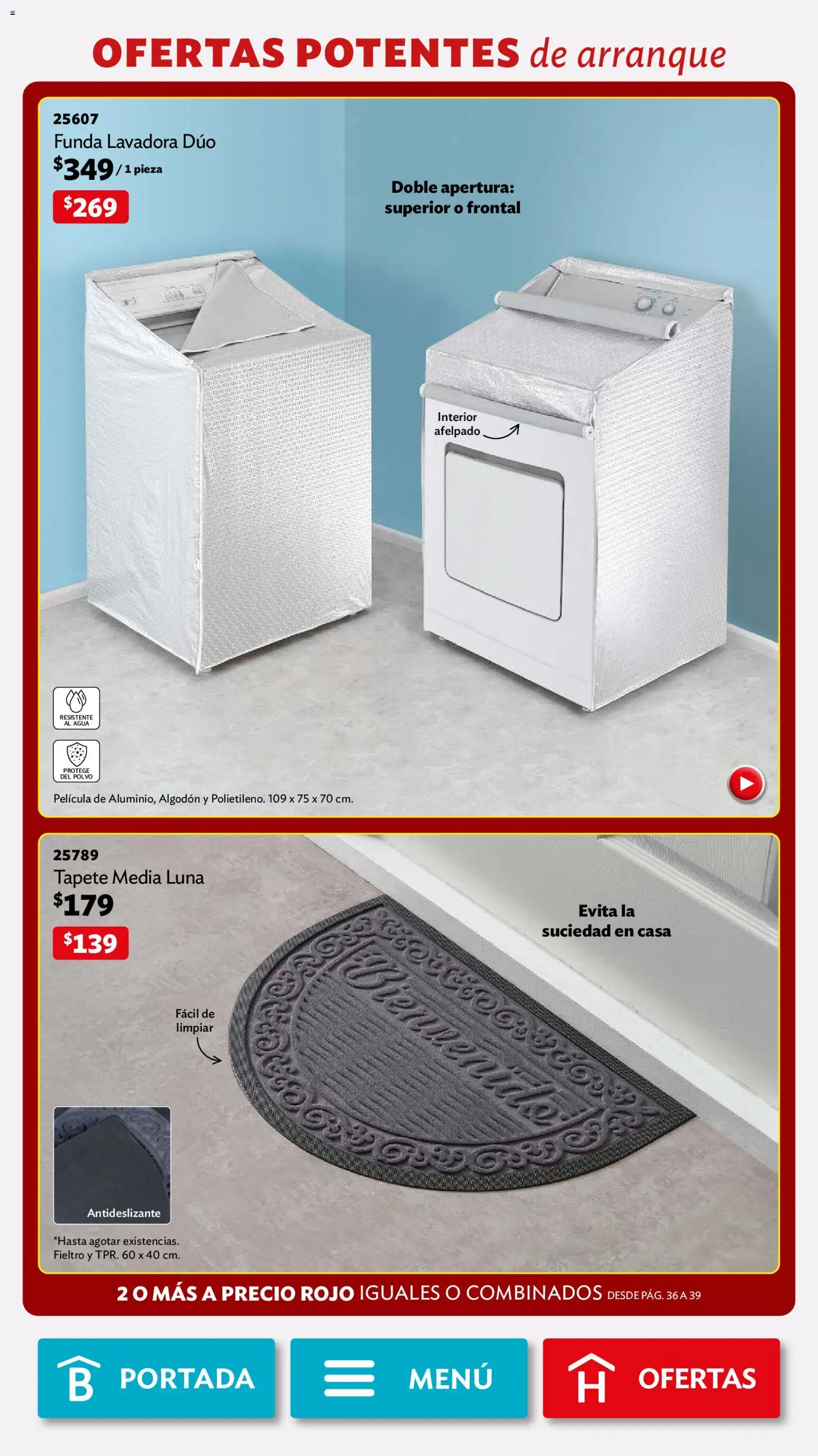 Nuevas ofertas de Betterware válidas en toda la República Mexicana desde el 02.02.2026. ¡Encuentra las mejores ofertas en Betterware campaña 2 2026! | Página: 36 | Productos: Agua, Funda, Algodón, Tapete