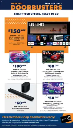 Sam's Club Savings Book May 2025 - valid from 30.04.2025 | Page: 4 | Products: Tv, Sound Bar, Cable