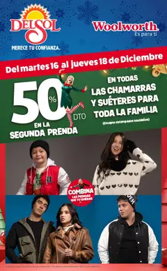 Vista previa de Del Sol y Woolworth catálogo Venta Especial de Navidad , nuevo folleto de la tienda, válido en México a partir del 16.12.2025
