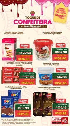 Mart Minas Folheto - válido de 29.07.2025 | Página: 2 | Produtos: Leite, Creme, Granulado, Creme de avelã