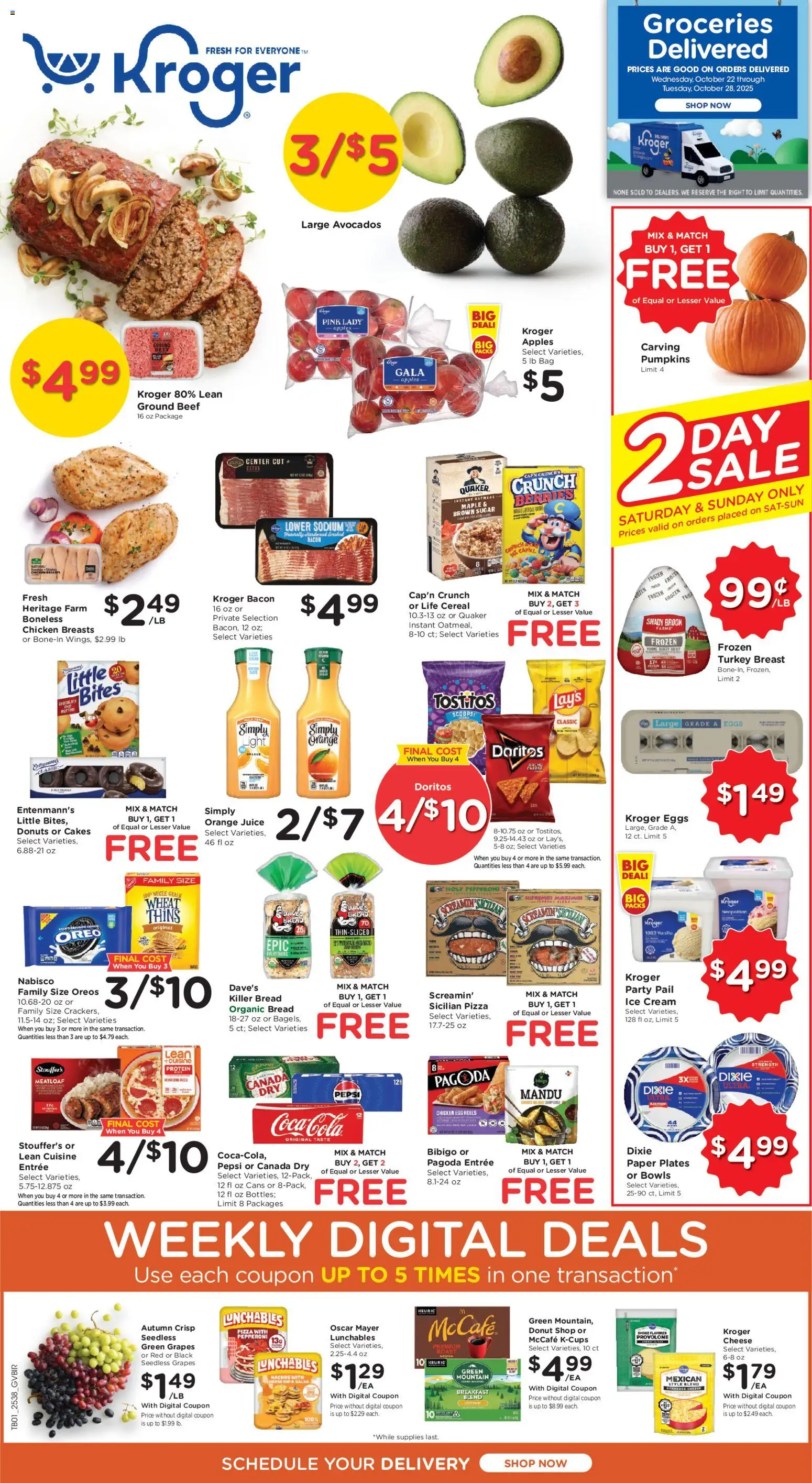 Kroger Weekly Ad - valid from 22.10.2025 | Page: 1