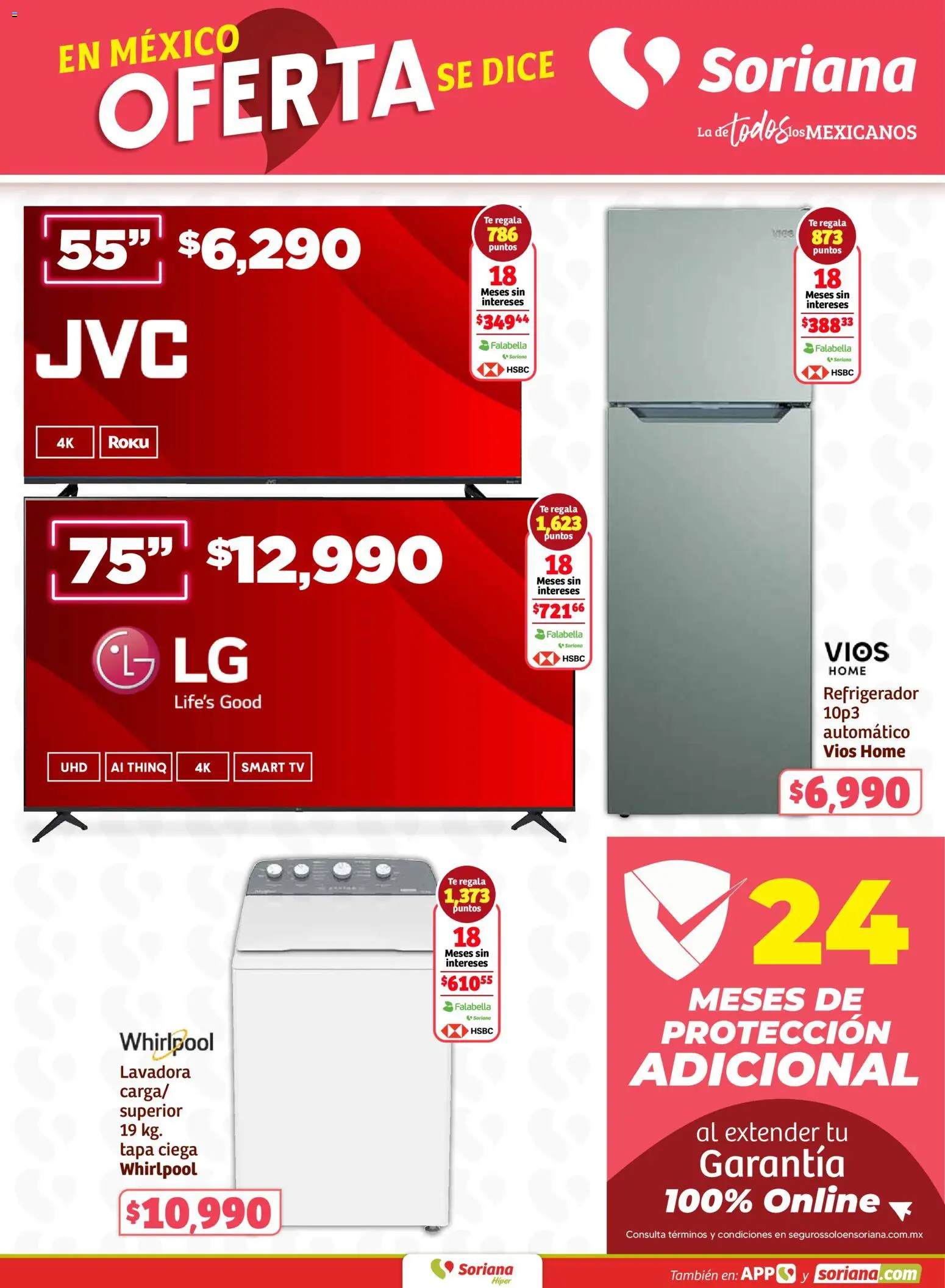 Nuevas ofertas de Soriana válidas en toda la República Mexicana desde el 26.02.2026. ¡Encuentra las mejores ofertas en Soriana - Fin de Semana Híper: Ags, Nay, Jal, Qro, Col, Mich, Gto, Hgo, Tlax, Mor, Pue, Gro, Oax, Edo. de Mex, Valle de México, Za! | Página: 8 | Productos: Refrigerador, Lavadora, Té