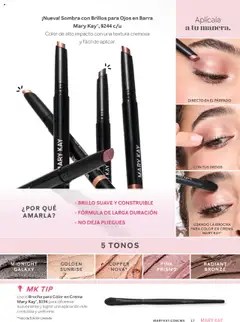 Nuevas ofertas de Mary Kay válidas en toda la República Mexicana desde el 01.09.2025. ¡Encuentra las mejores ofertas en Sombra con Brillos para Ojos en Barra Mary Kay, Color de alto impacto con una textura cremosa y fácil de aplicar.! | Página: 17 | Productos: Crema, Brillo, Sombra, Barra