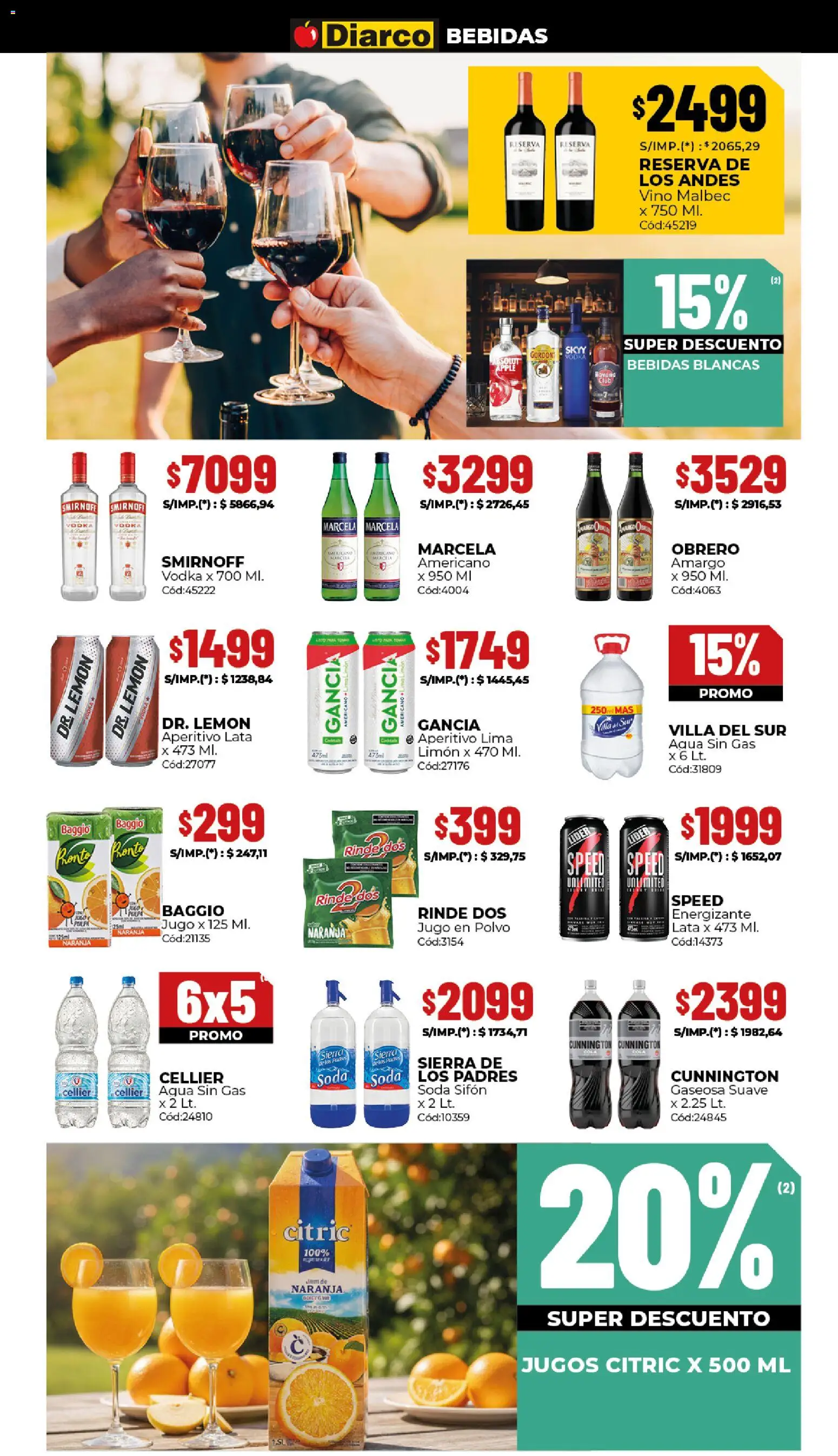 Diarco ofertas │ válido desde el 05.01.2026 | Página: 7 | Productos: Gaseosa, Limón, Jugo, Sierra