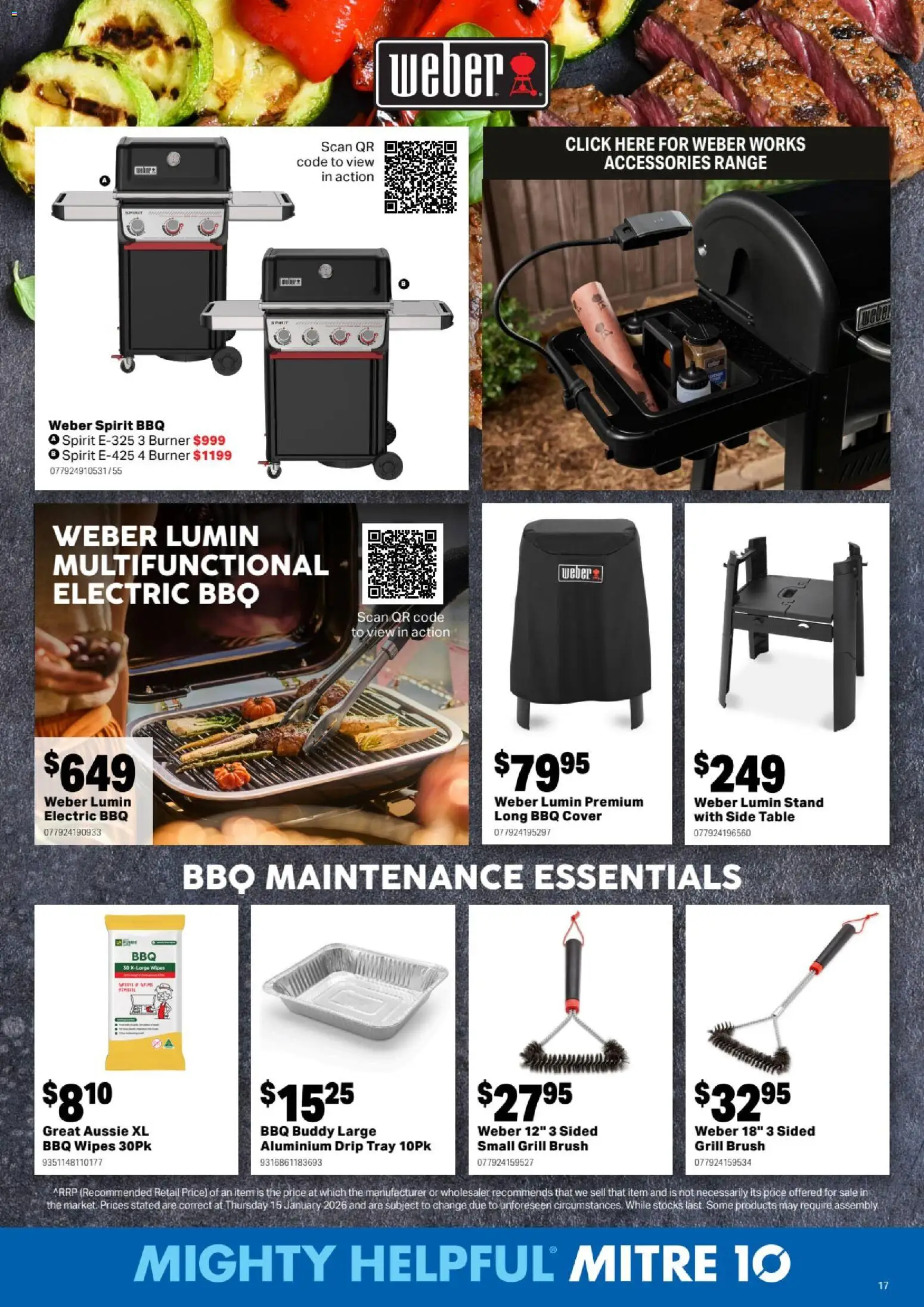 Mitre 10 catalogue - valid from 25.02.2026 | Page: 17 | Products: Table, Brush, Accessories, Grill