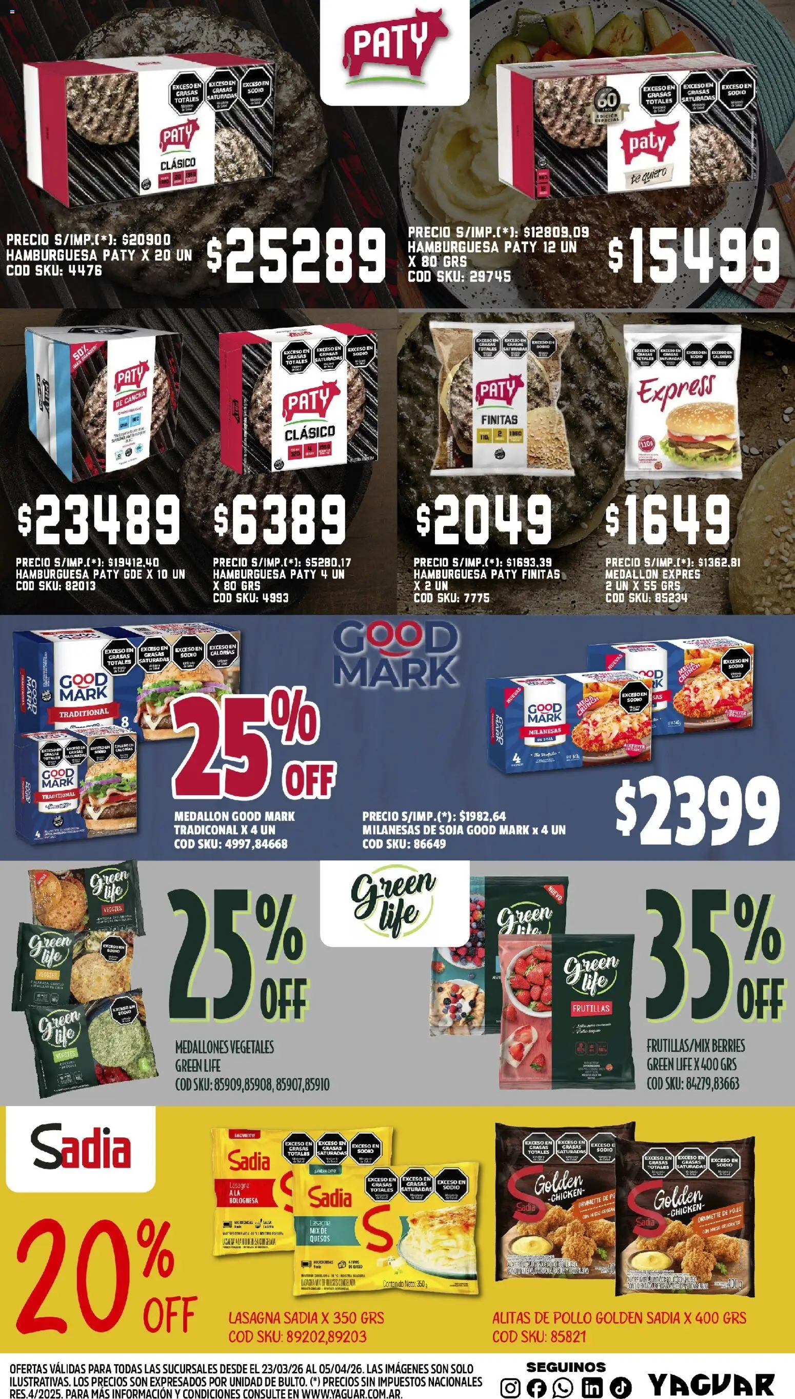 Yaguar - Aliados de tu bolsillo Buenos Aires │ válido desde el 23.03.2026 | Página: 2 | Productos: Pollo, Microondas, Semillas, Té