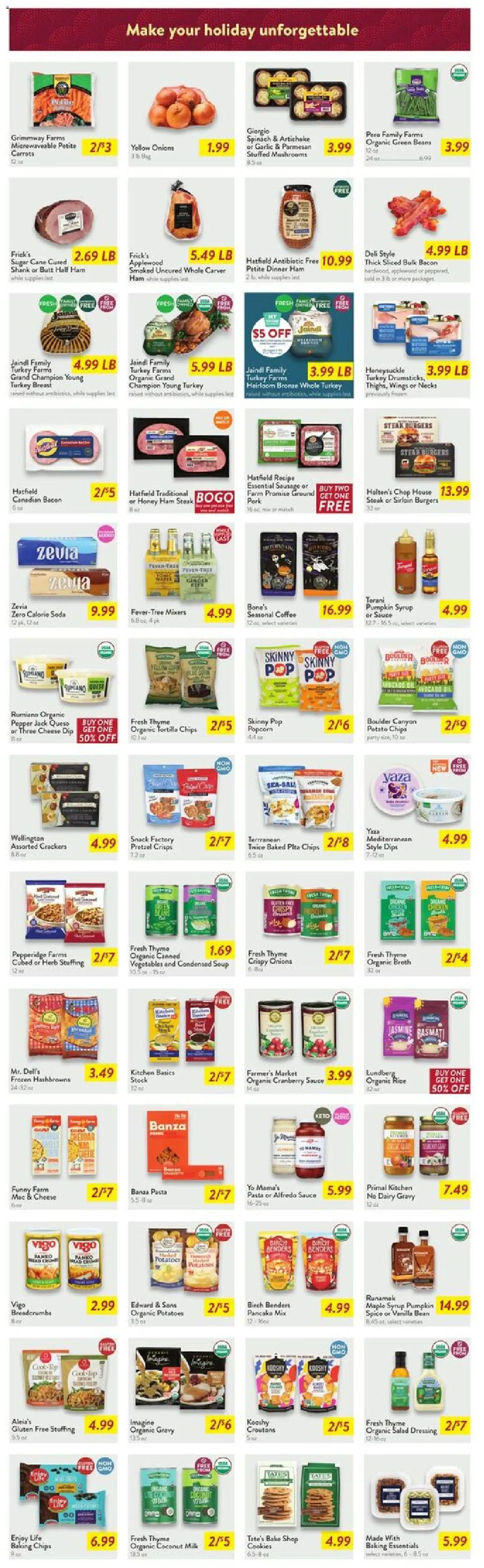 Fresh Thyme Weekly Ad - MN - valid from 19.11.2025 | Page: 6 | Products: Milk, Ham, Pasta, Pumpkin