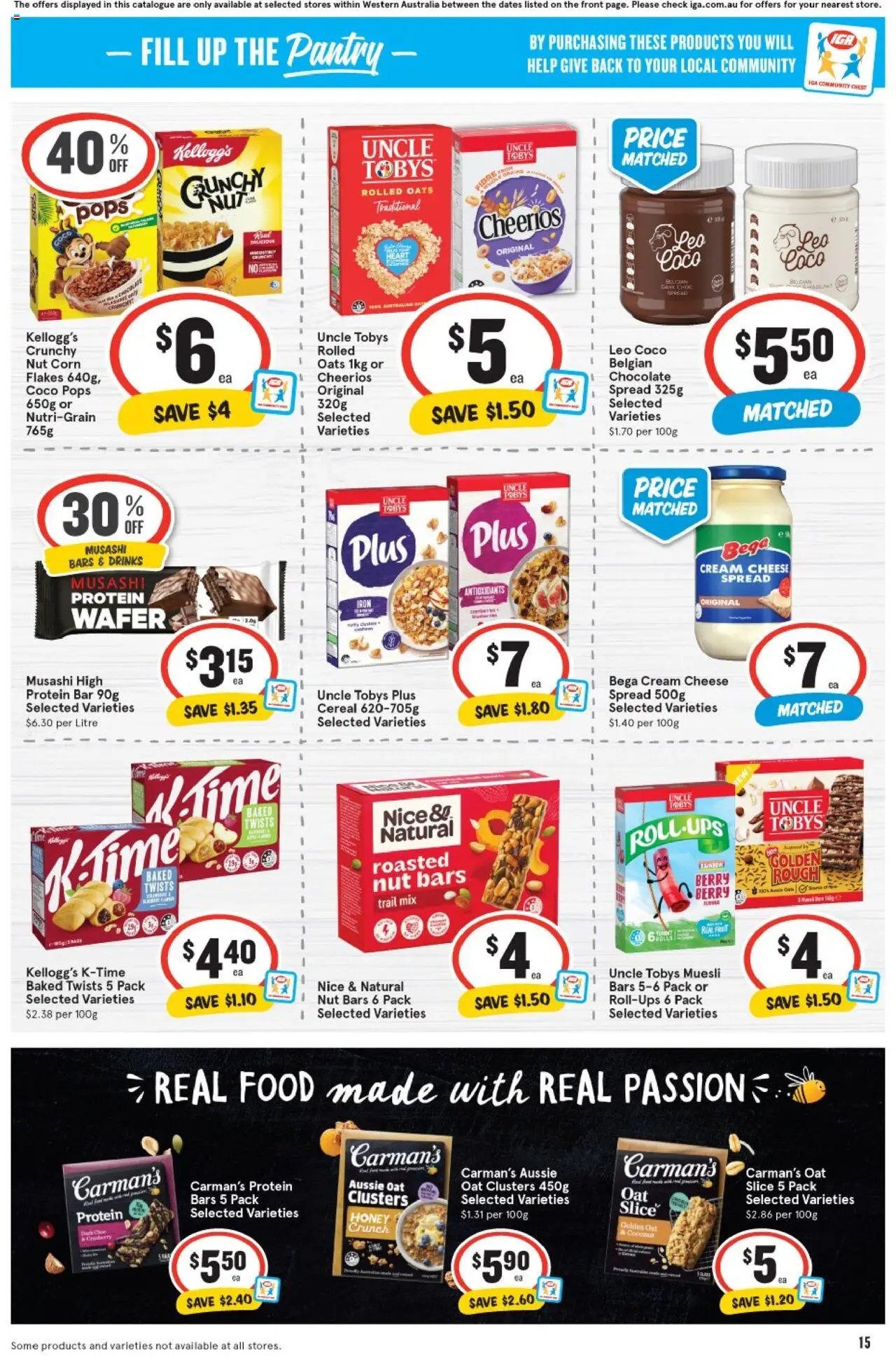 IGA catalogue - valid from 06.08.2025 | Page: 15 | Products: Chocolate, Oats, Cereal, Cream