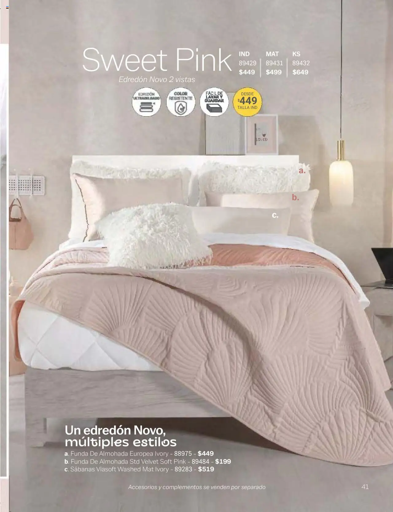 Nuevas ofertas de Vianney válidas en toda la República Mexicana desde el 24.01.2025. ¡Encuentra las mejores ofertas en Vianney catálogo Chavos! | Página: 43 | Productos: Funda, Funda de almohada, Almohada, Sabanas