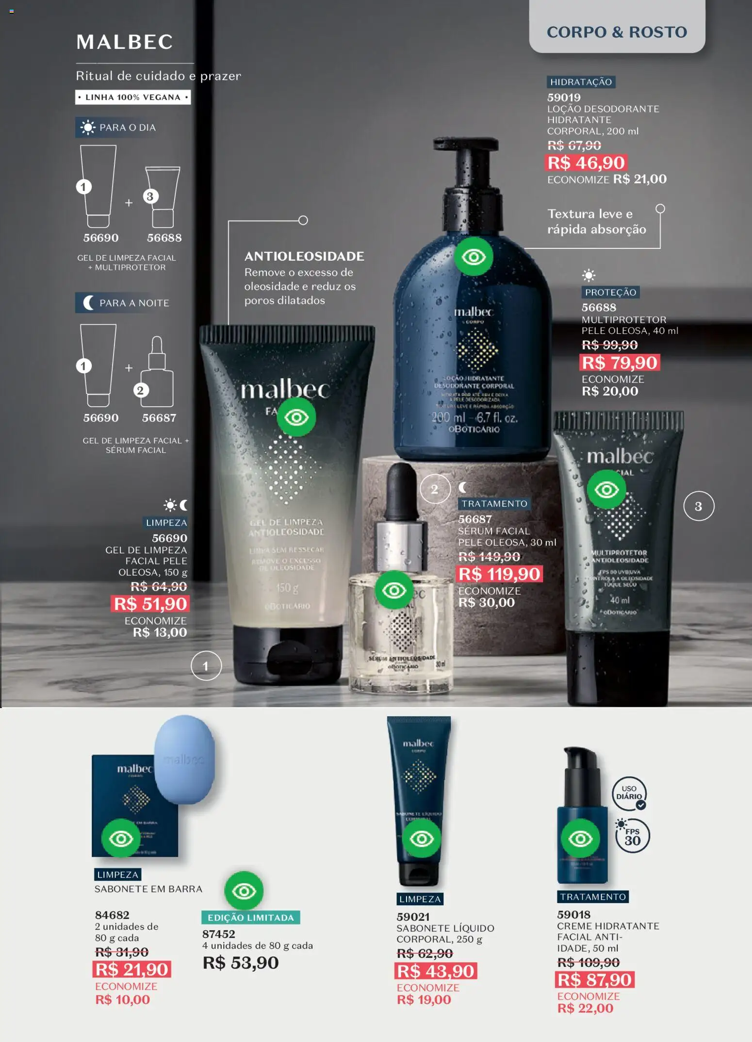 O Boticário Folheto - válido de 19.01.2026 | Página: 17 | Produtos: Desodorante, Sérum, Gel de limpeza, Sabonete