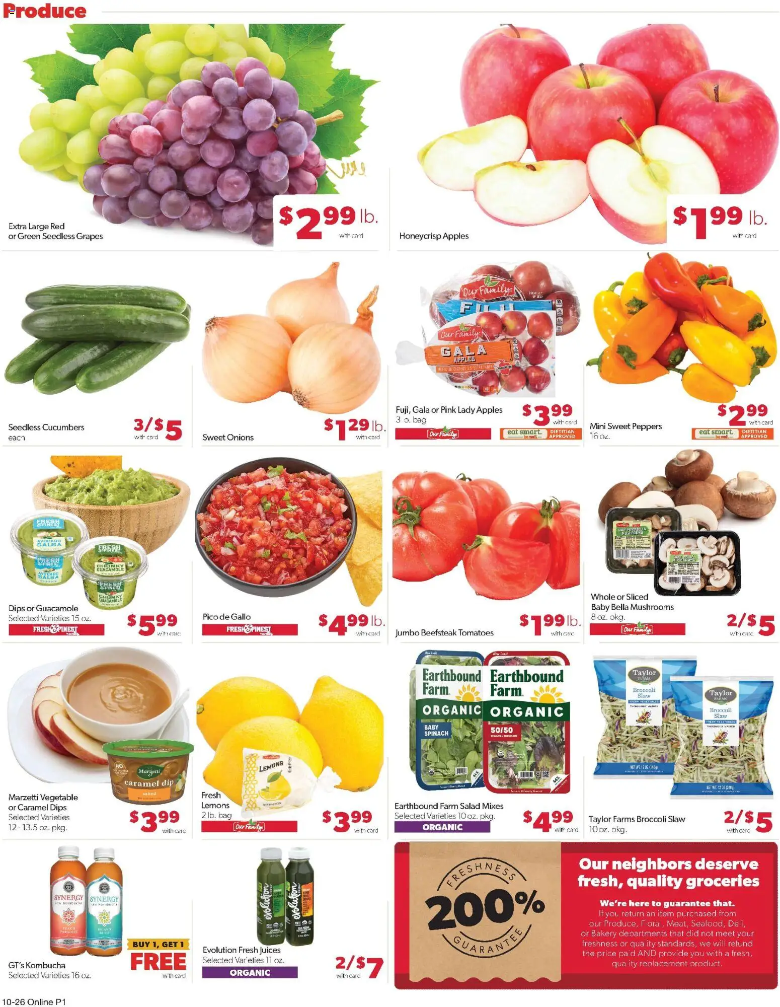 Family Fare Weekly Ad - IA - valid from 26.10.2025 | Page: 5 | Products: Broccoli, Peppers, Mushrooms, Cucumbers
