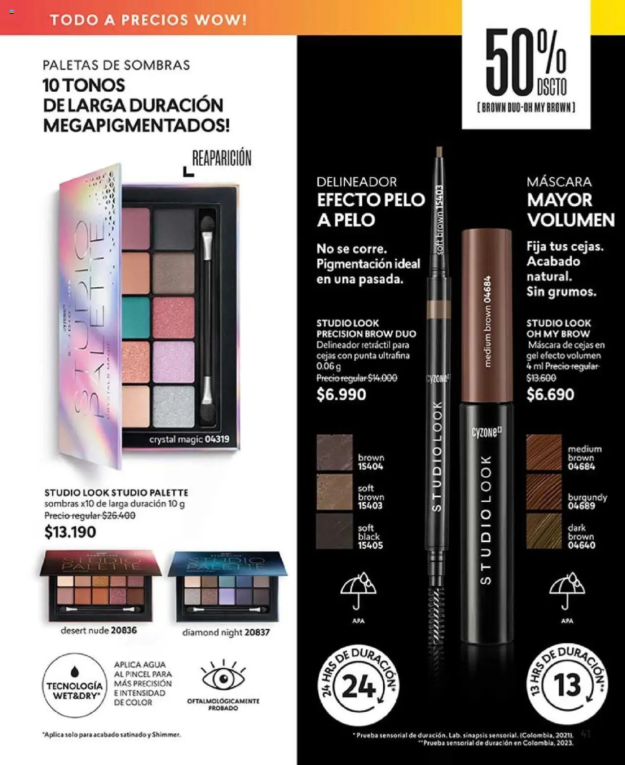 Catálogo CyZone Campaña 14 │ válido desde el 01.09.2025 | Página: 41 | Productos: Agua, Máscara, Delineador, Pincel