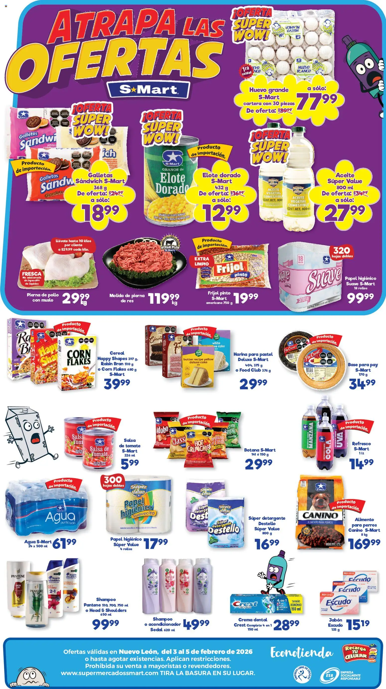 Nuevas ofertas de S-Mart válidas en toda la República Mexicana desde el 03.02.2026. ¡Encuentra las mejores ofertas en S-Mart folleto Monterrey! | Página: 2