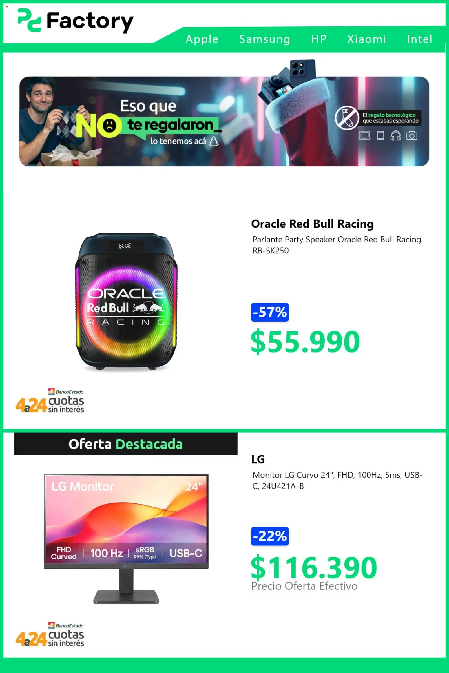 PC Factory ofertas  │ válido desde el 29.12.2025 | Página: 3 | Productos: Monitor, Usb, Parlante, Té