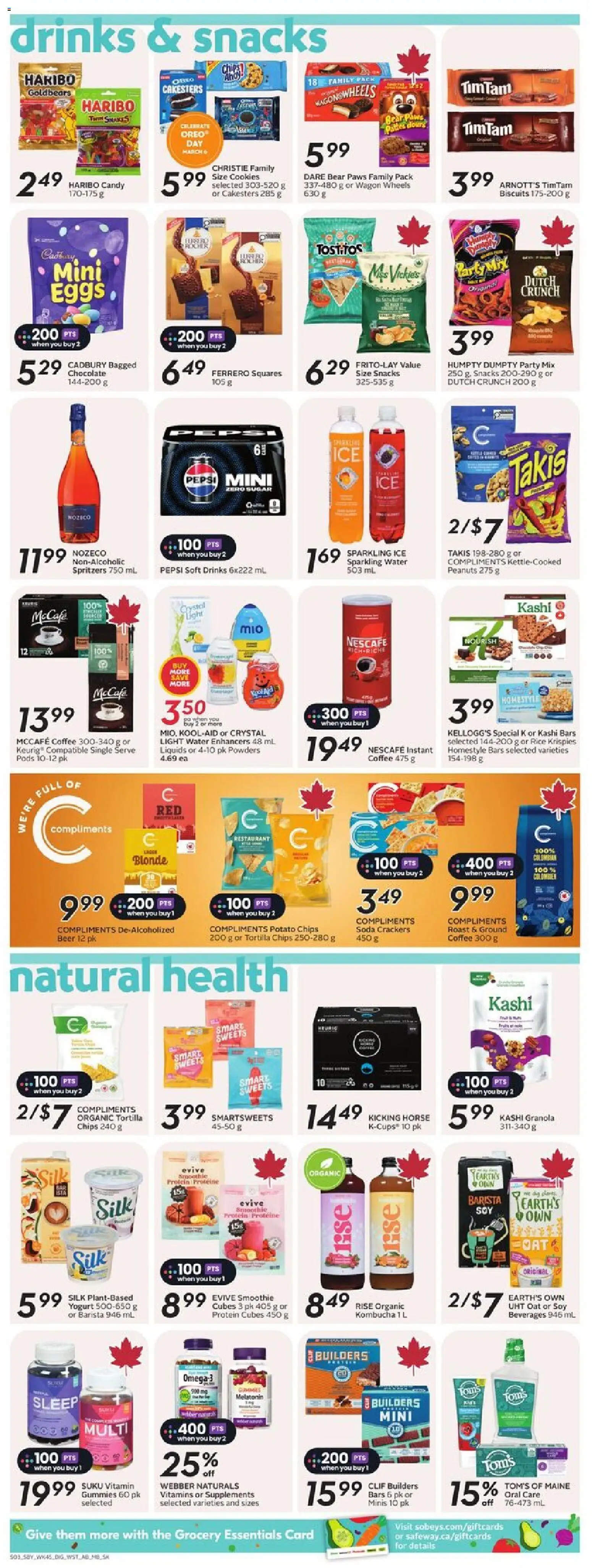Safeway flyer valid from 05.03.2026 | Page: 11 | Products: Rice, Chips, Yogurt, Beer