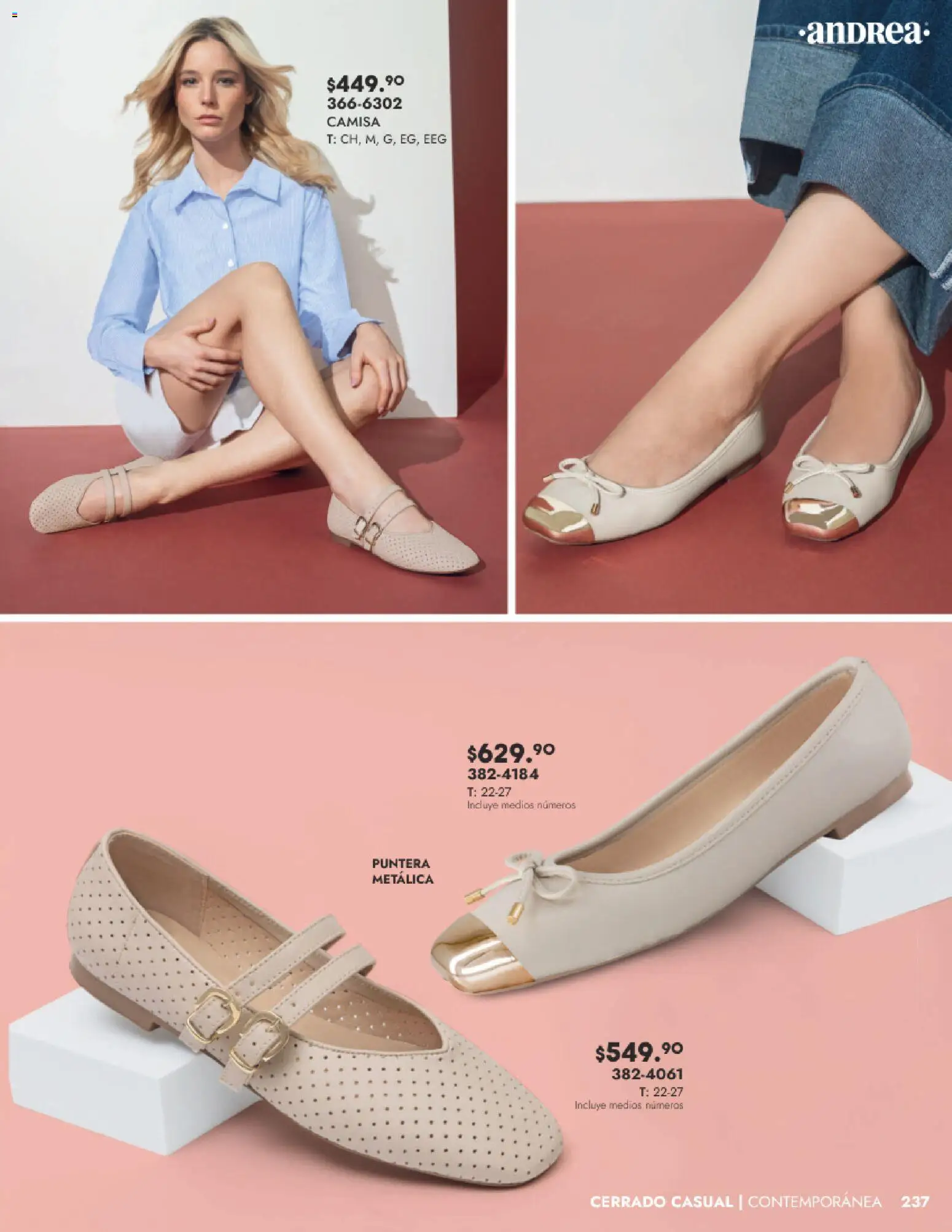 Nuevas ofertas de Andrea válidas en toda la República Mexicana desde el 24.08.2025. ¡Encuentra las mejores ofertas en Andrea - Catálogo Calzado Dama! | Página: 237 | Productos: Camisa
