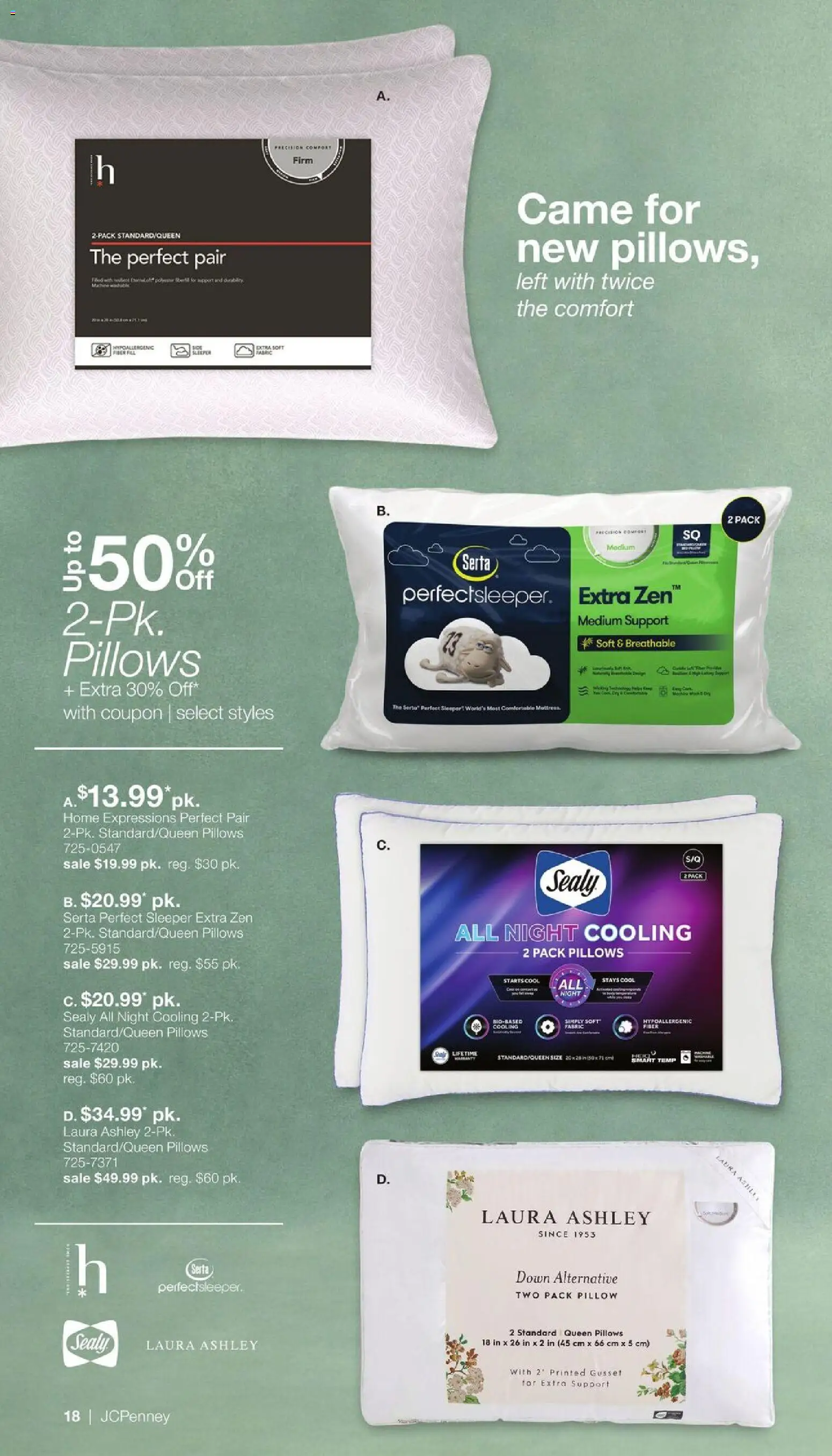 JCPenney Our Biggest Home Sale of the Season - valid from 23.03.2026 | Page: 17 | Products: Pillow