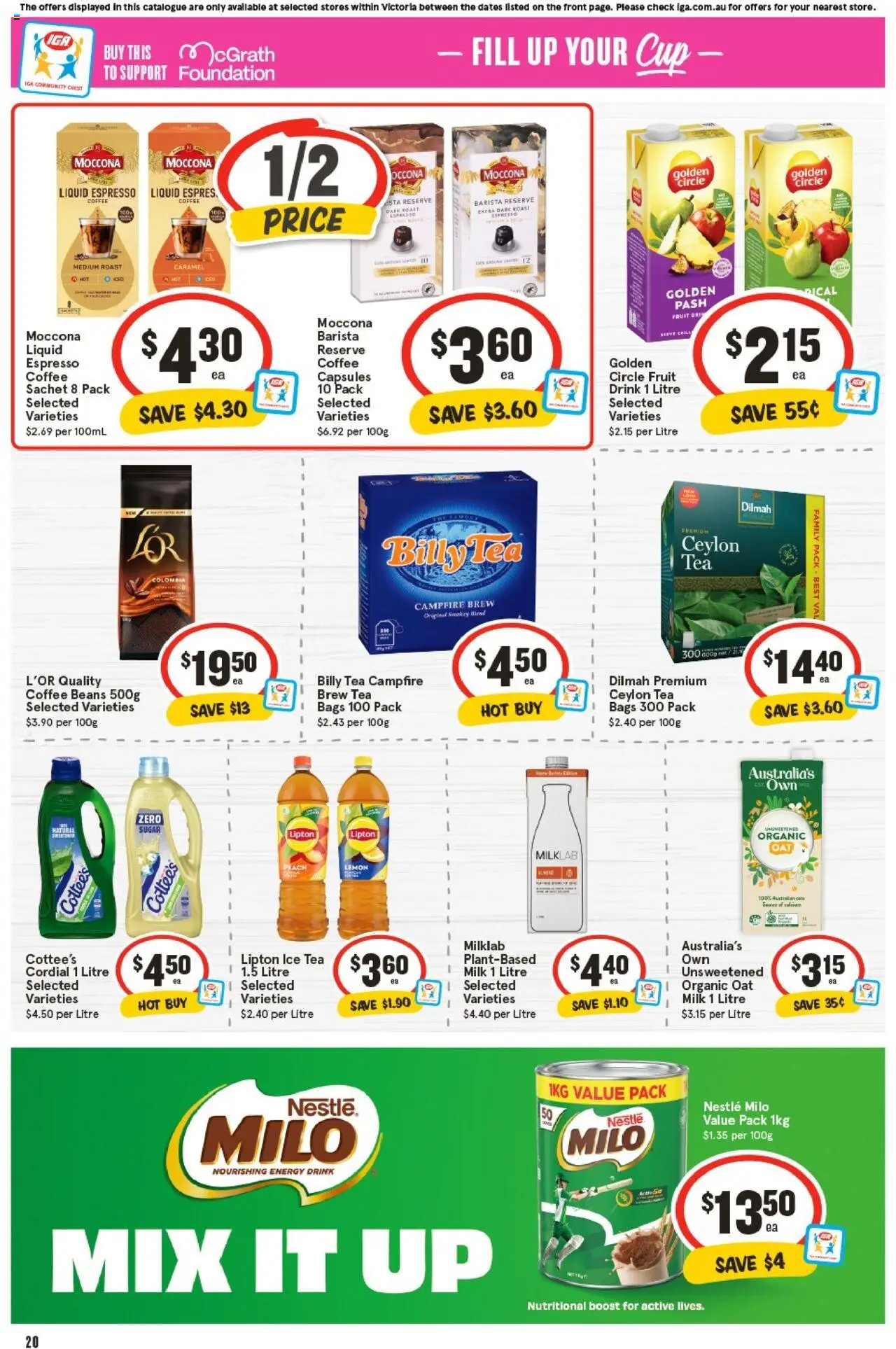 IGA catalogue - valid from 17.09.2025 | Page: 19 | Products: Energy drink, Tea, Lemon, Foundation