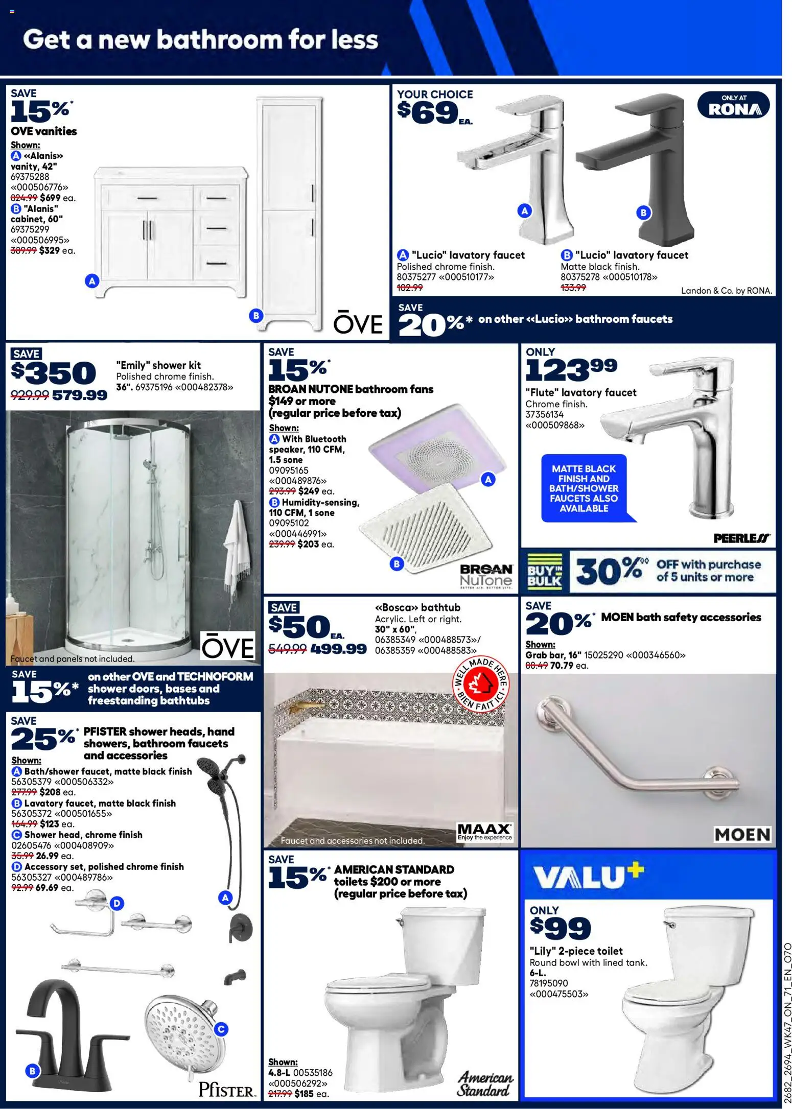 Rona flyer valid from 18.12.2025 | Page: 5 | Products: Bath, Shower