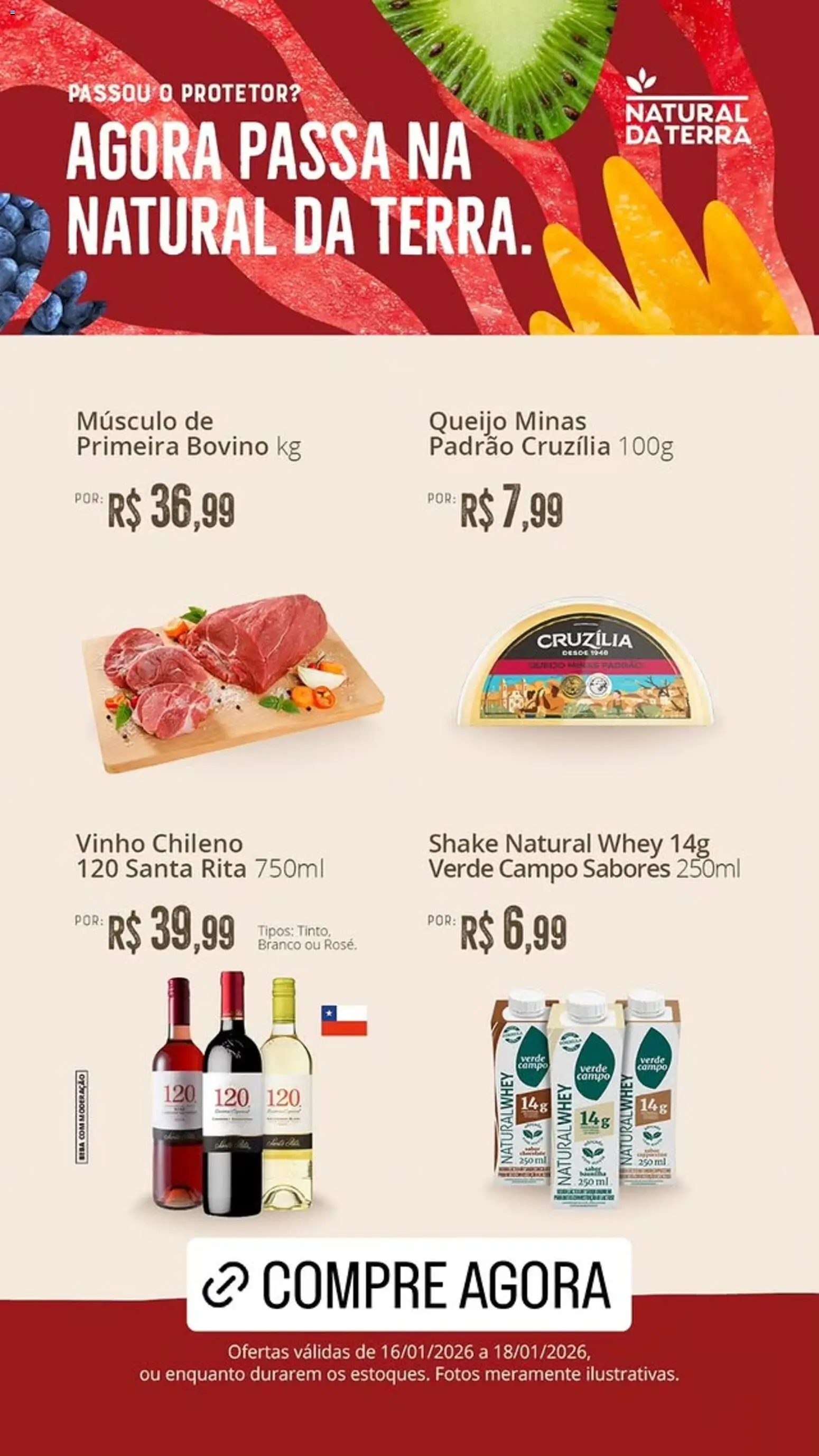 Natural da Terra Folheto - válido de 16.01.2026 | Página: 2 | Produtos: Queijo, Vinho