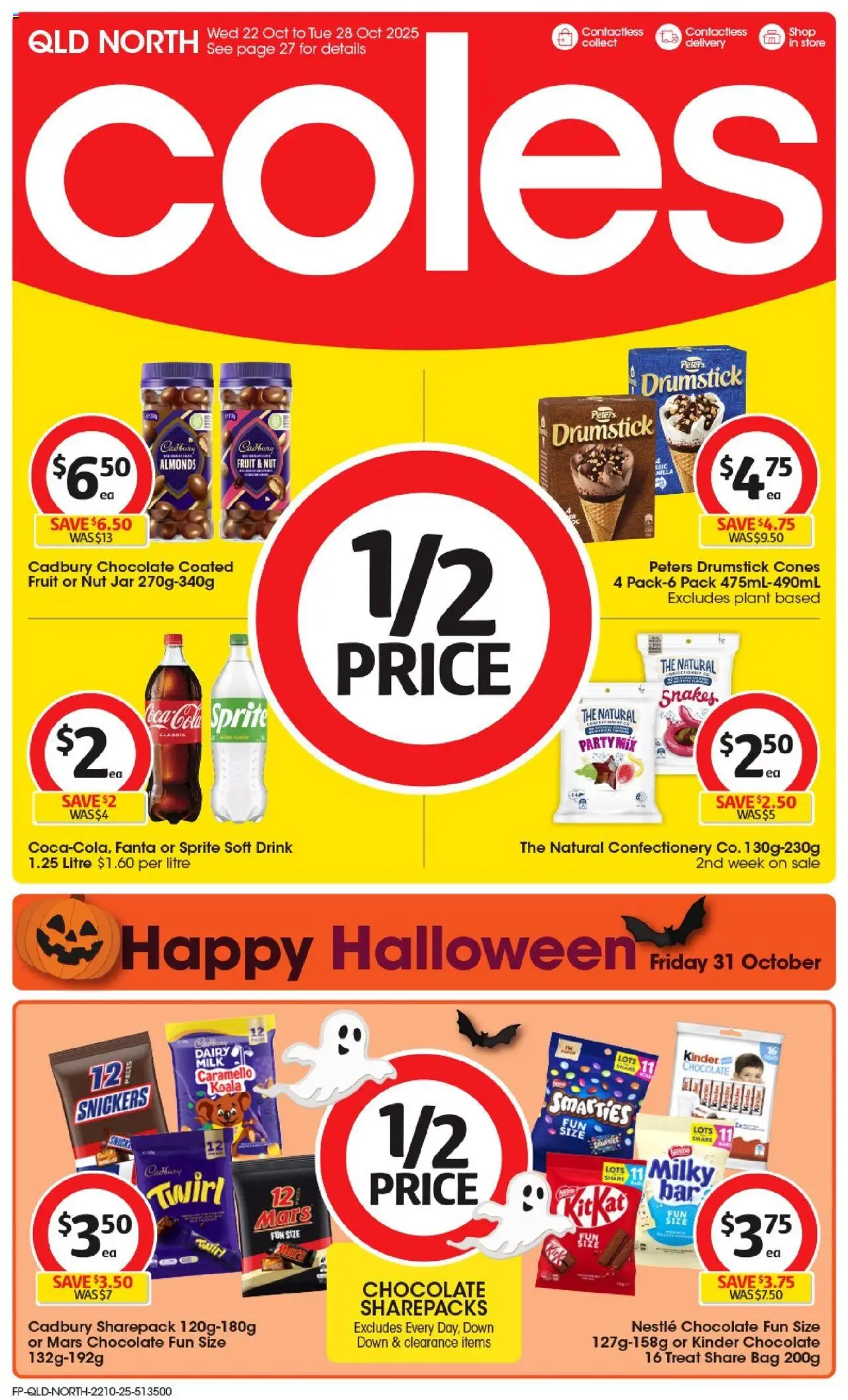 Coles catalogue - valid from 22.10.2025 | Page: 1 | Products: Almonds, Plant, Dairy, Bag