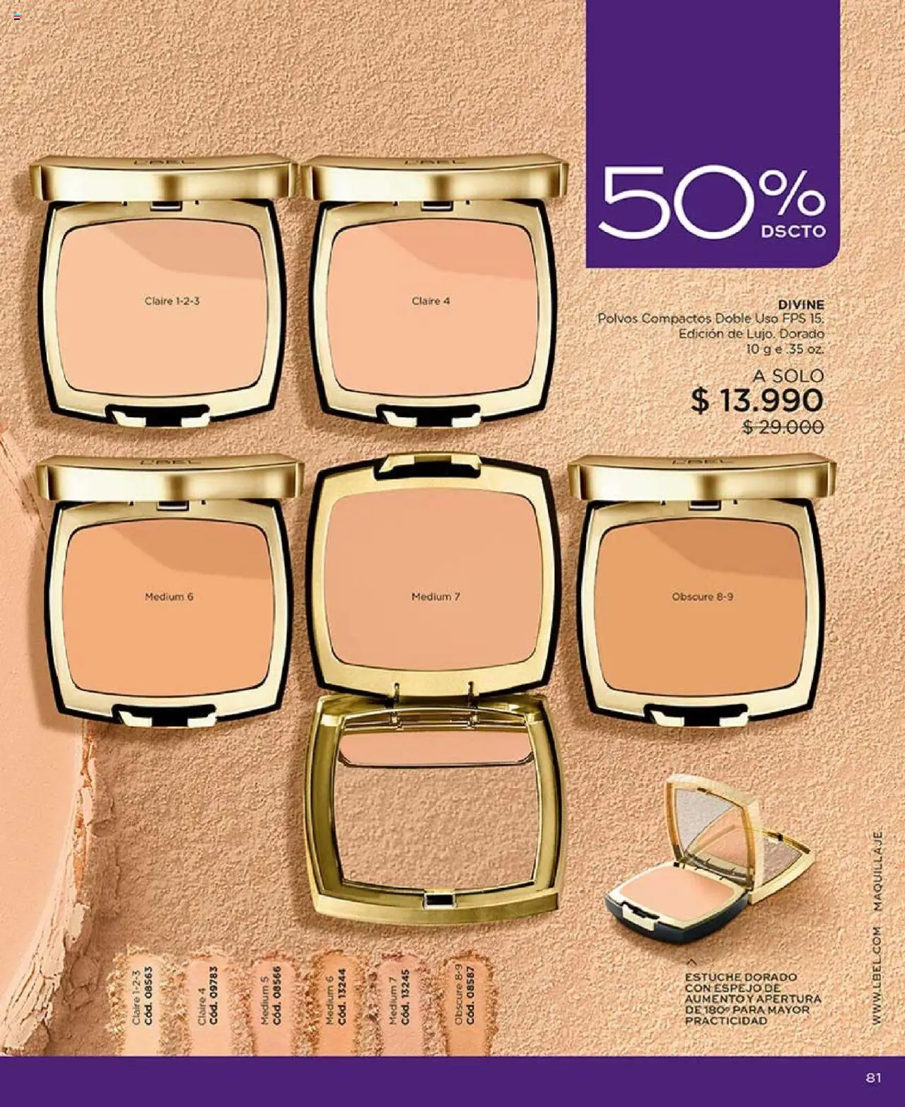 Catálogo L'Bel Campaña 13 │ válido desde el 29.07.2025 | Página: 81 | Productos: Estuche, Espejo, Maquillaje