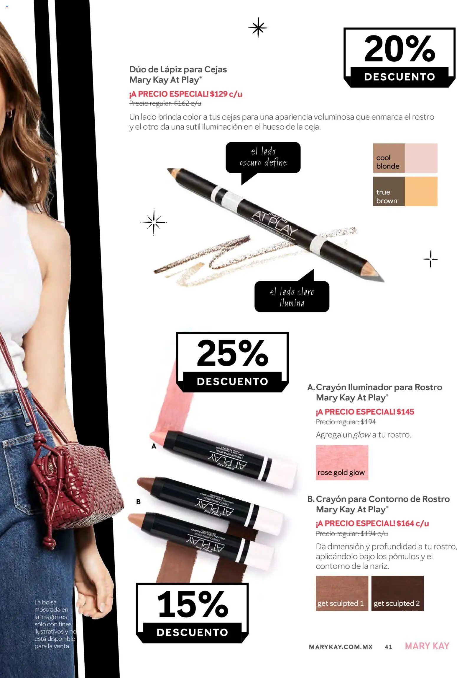 Nuevas ofertas de Mary Kay válidas en toda la República Mexicana desde el 01.01.2026. ¡Encuentra las mejores ofertas en Mary Kay catálogo! | Página: 41 | Productos: Iluminador, Bolsa, Contorno