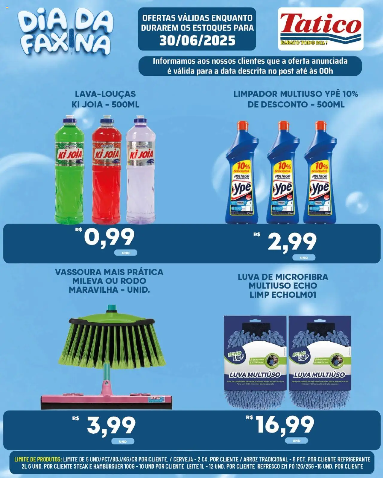 Tatico Folheto - válido de 30.06.2025 | Página: 19 | Produtos: Cerveja, Refrigerante, Vassoura, Rodo