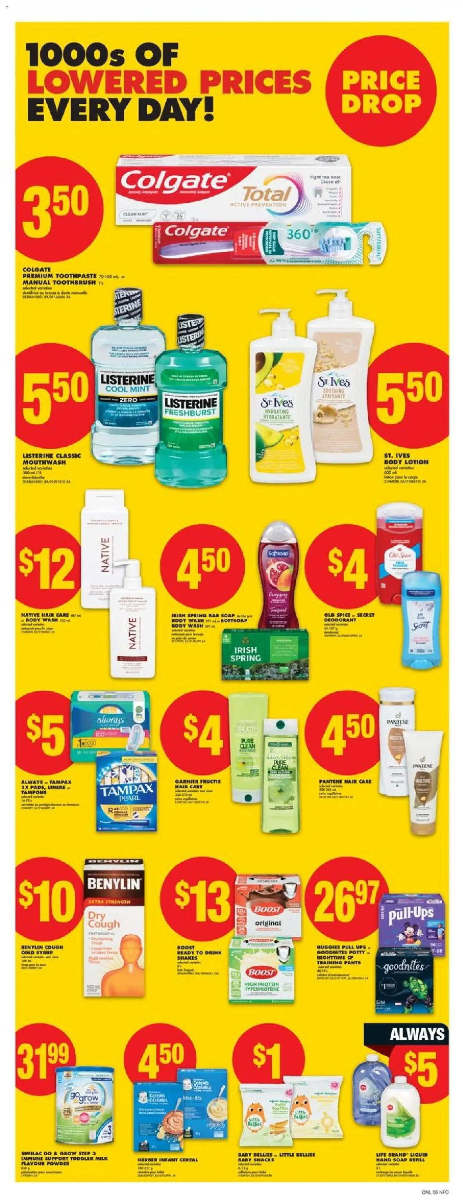 No Frills flyer valid from 15.01.2026 | Page: 11 | Products: Soap, Toothpaste, Couch, Milk