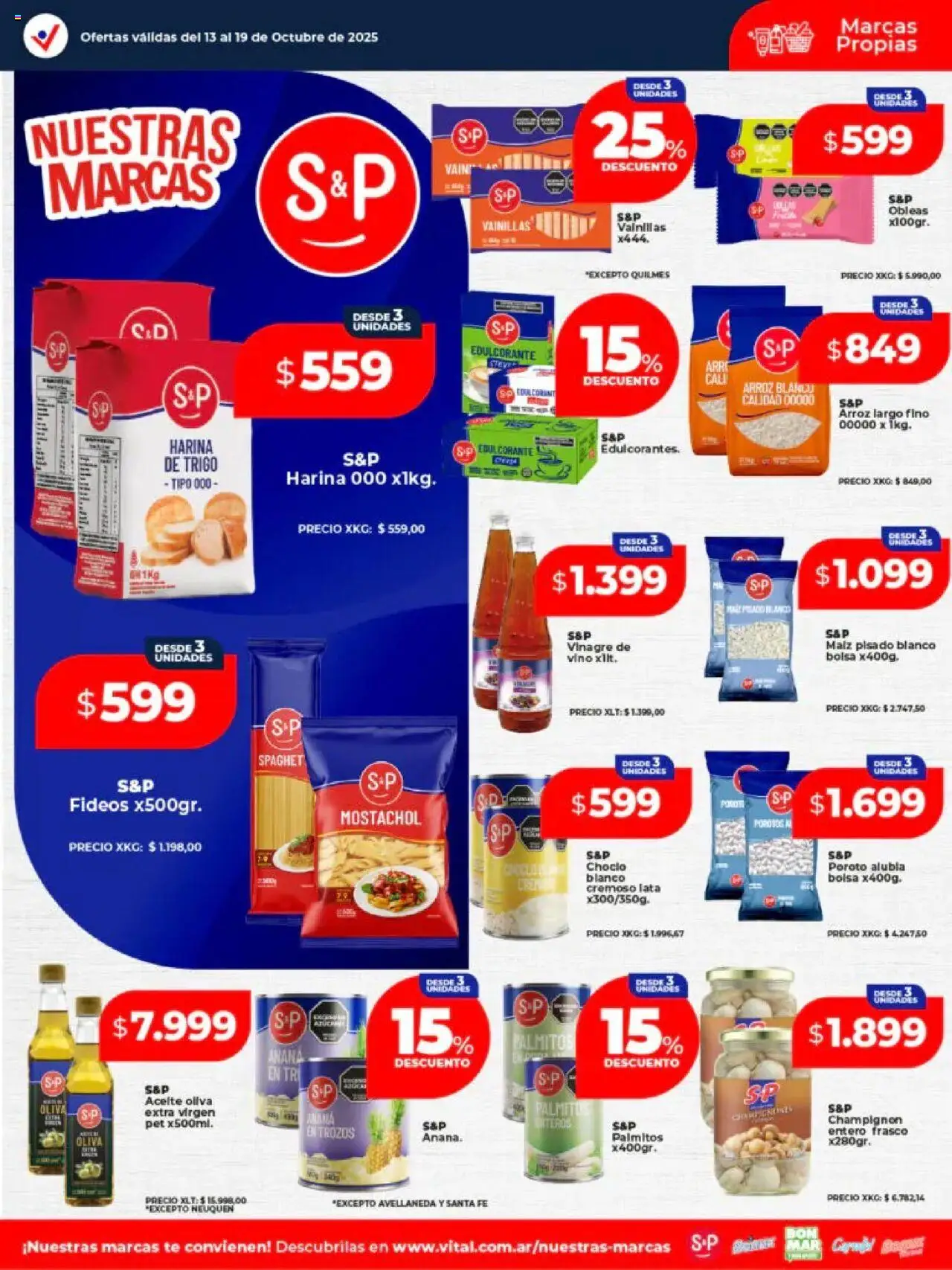 Vital - Especial nuestras marcas - Abasto │ válido desde el 13.10.2025 | Página: 1 | Productos: Bolsa, Choclo, Oliva, Té