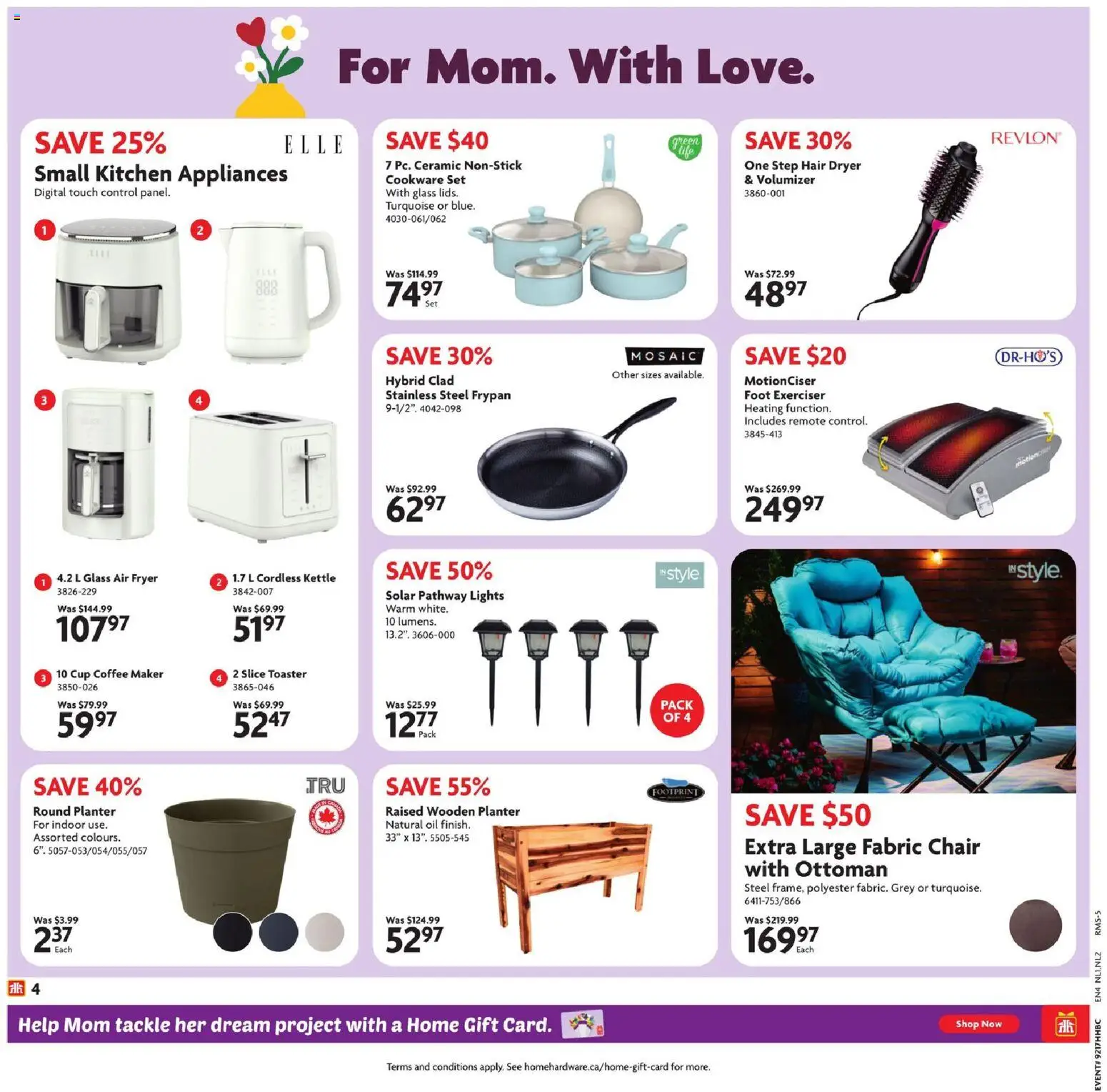 Home Hardware flyer valid from 23.04.2026 | Page: 5 | Products: Coffee maker, Hair dryer, Fryer, Coffee