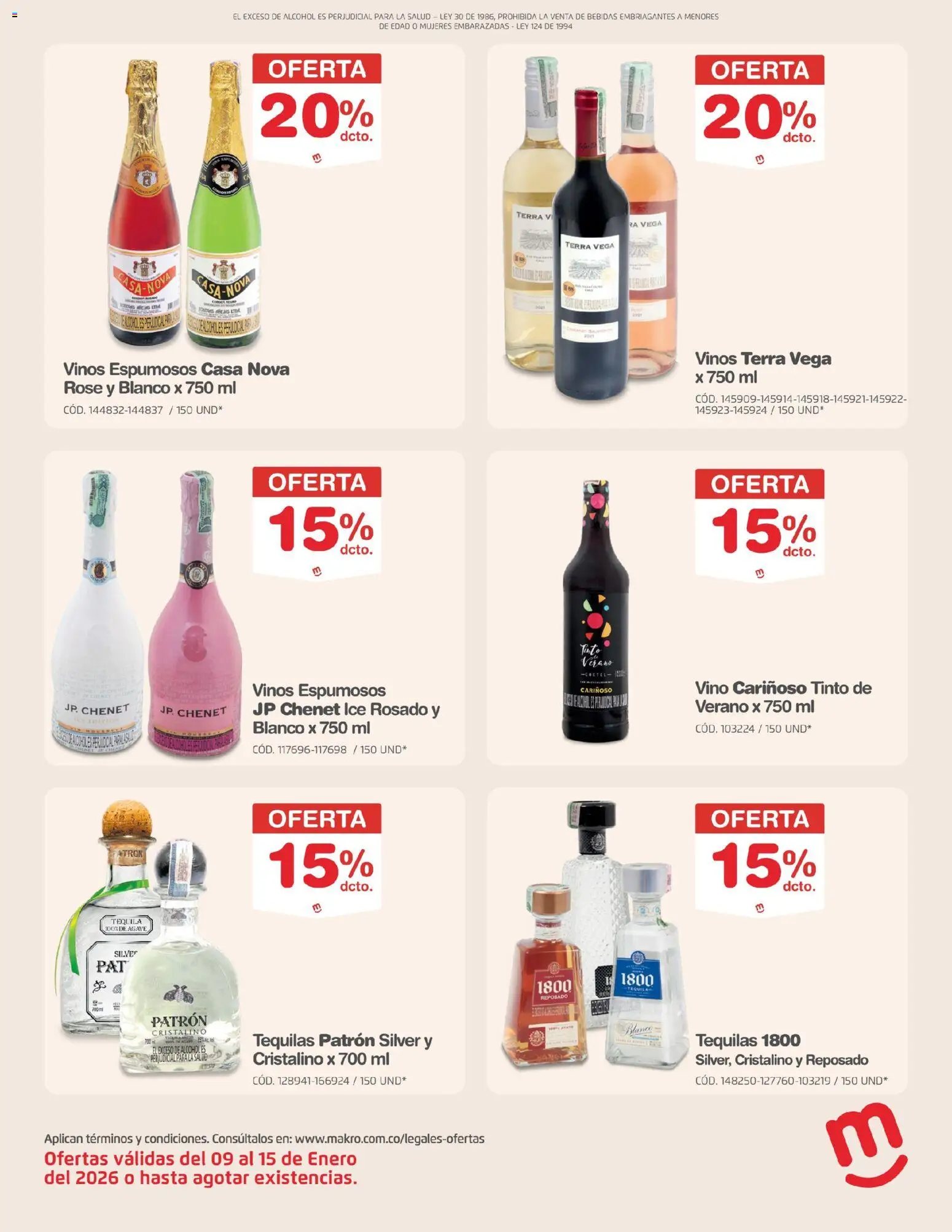 Makro revista - valida desde el 09.01.2026 | Página: 10 | Productos: Tequila, Vino, Tintura
