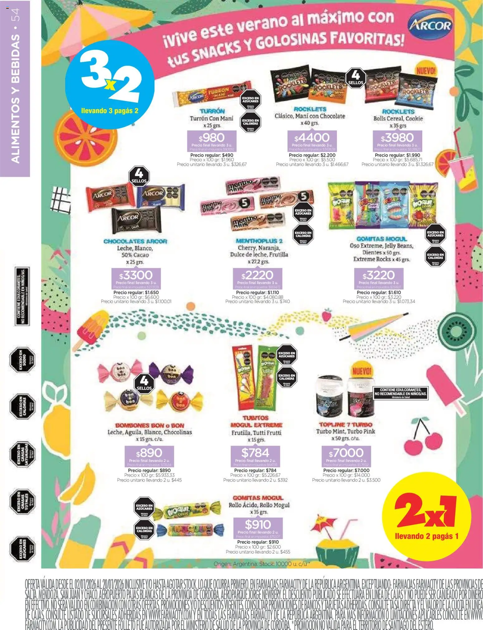 Farmacity catálogo │ válido desde el 02.01.2026 | Página: 54 | Productos: Gomitas, Frutilla, Turrón, Cacao