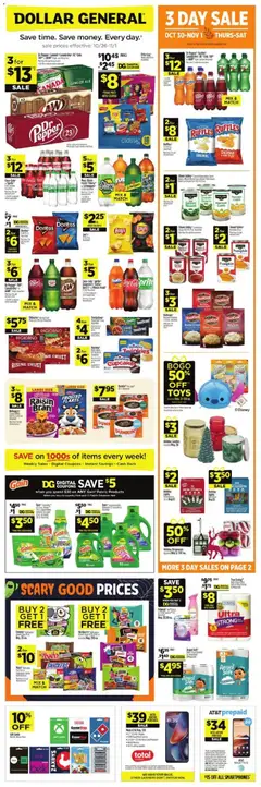 Preview of Dollar General weekly ads valid from 26.10.2025
