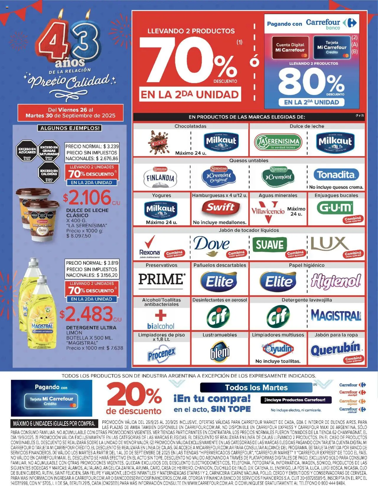 Carrefour Market catálogo │ válido desde el 26.09.2025 | Página: 6 | Productos: Botella, Banco, Limón, Preservativos