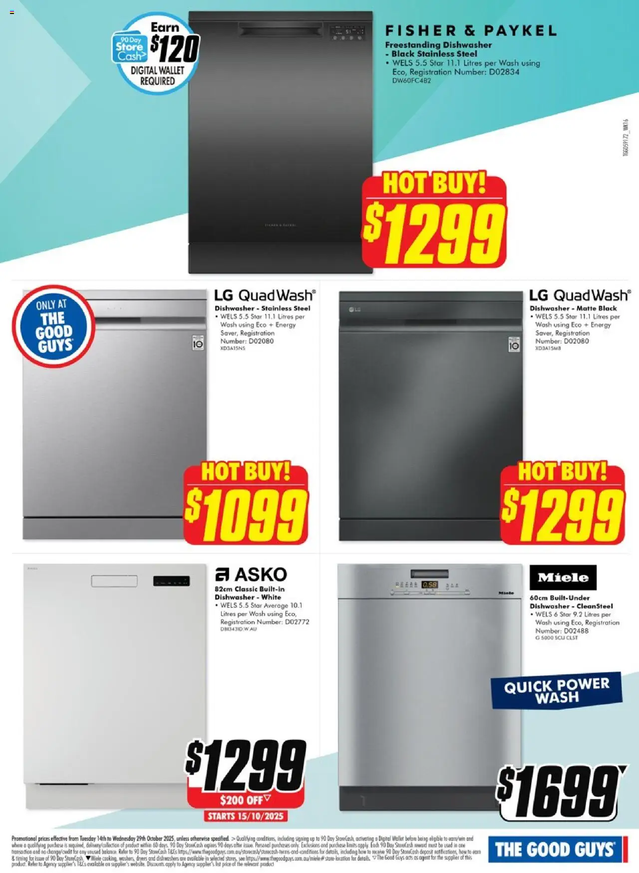 The Good Guys catalogue - valid from 13.10.2025 | Page: 24 | Products: Wallet, Digital, Dishwasher