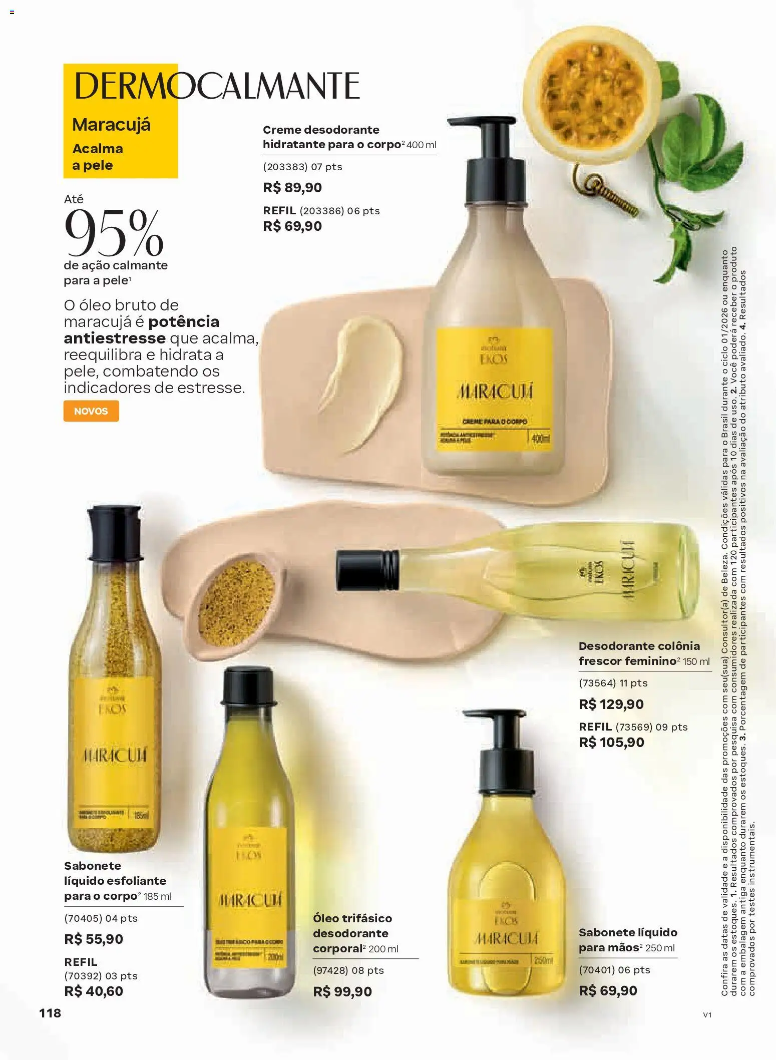 Natura Folheto - válido de 26.12.2025 | Página: 118 | Produtos: Desodorante, Óleo, Sabonete, Sabonete líquido