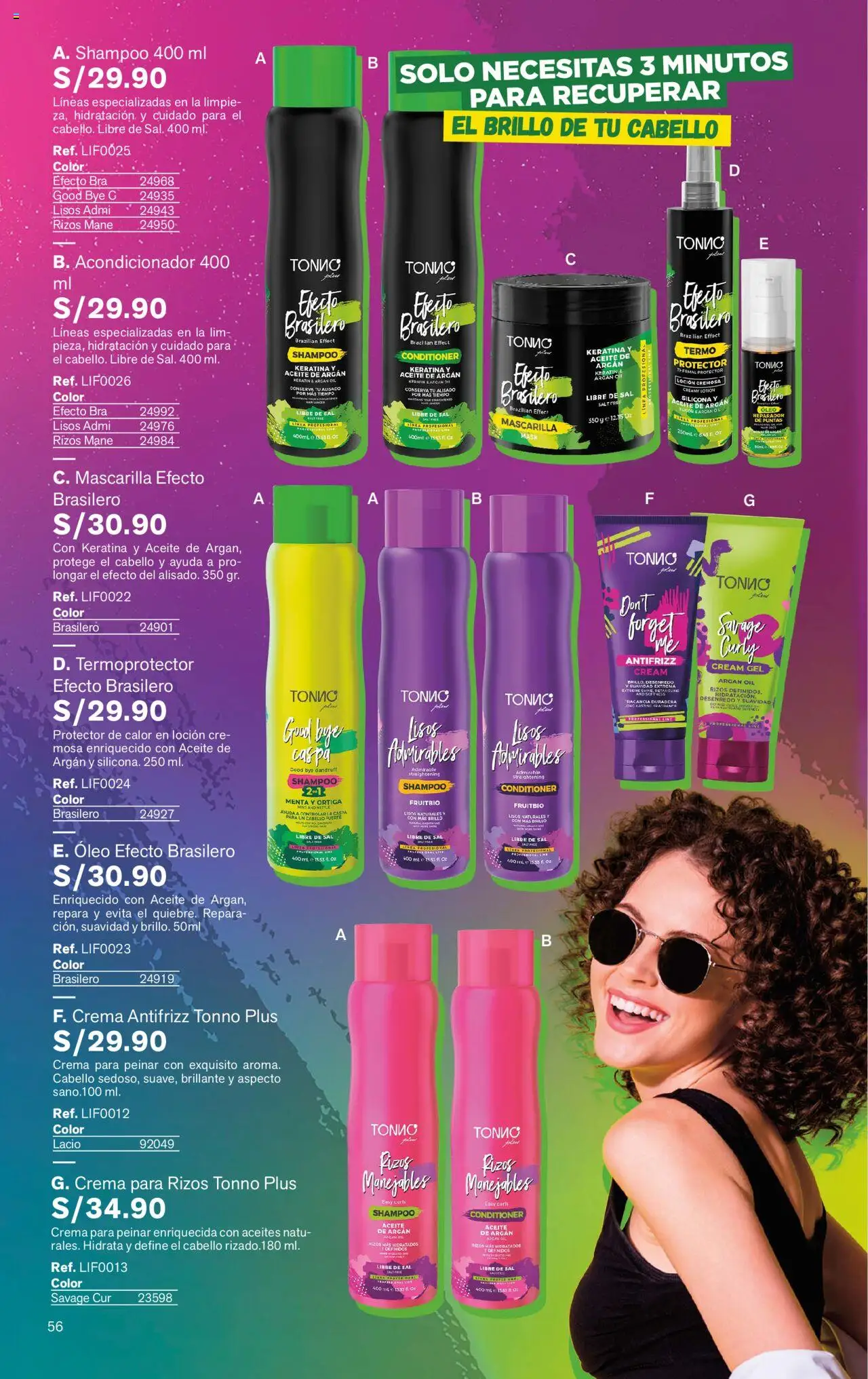 Catálogo Leonisa válido desde 24.06.2025 | Página: 56 | Productos: Shampoo, Acondicionador, Aceite, Crema