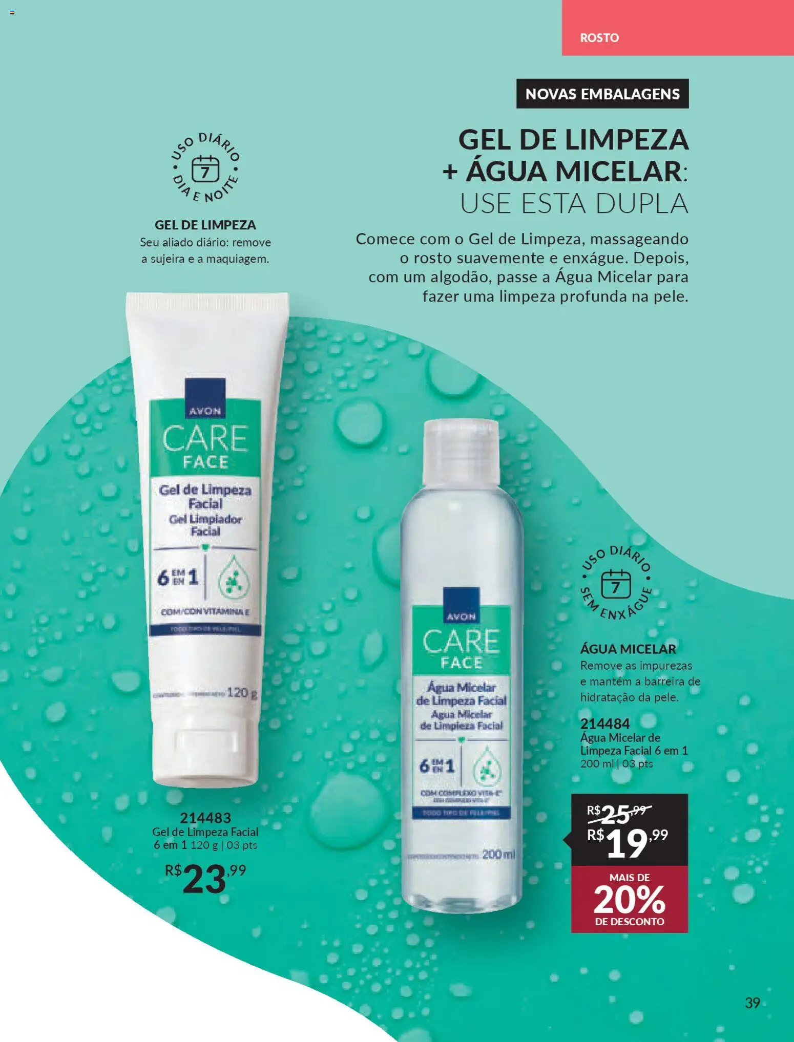 Avon Folheto - válido de 21.11.2025 | Página: 39 | Produtos: Água micelar, Gel de limpeza