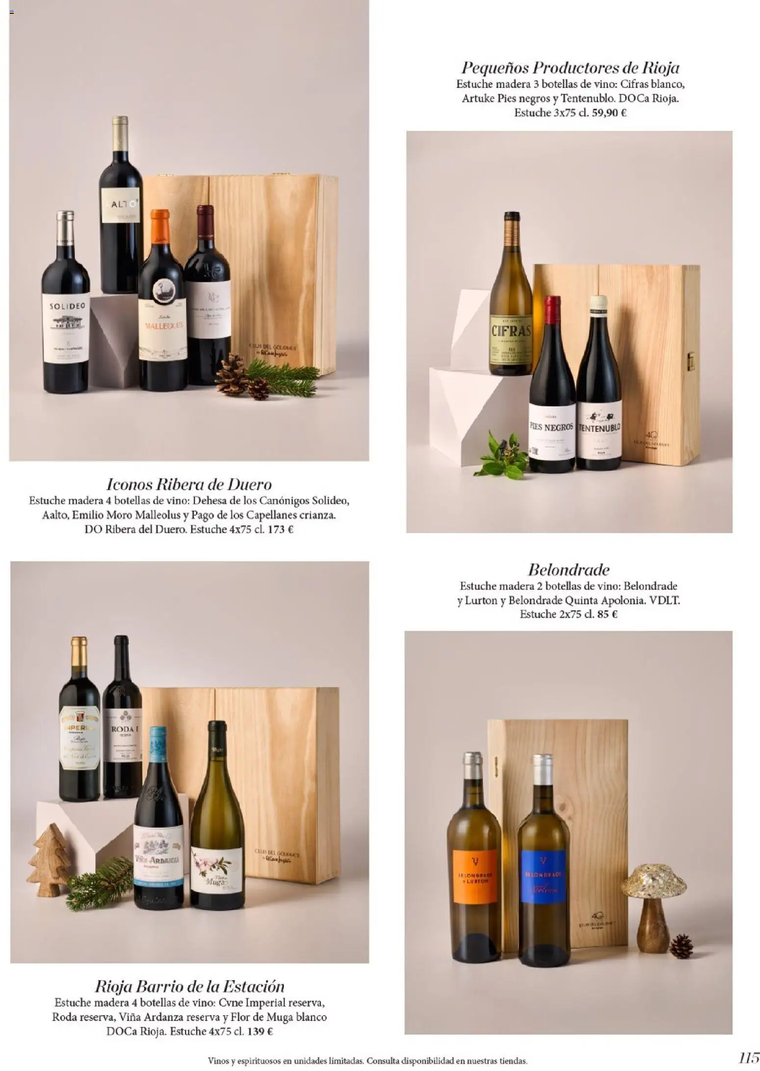 Nuevas ofertas de El Corte Inglés válidas en toda la República Mexicana desde el 19.11.2025. ¡Encuentra las mejores ofertas en El Corte Inglés catálogo El Placer De Regalar! | Página: 115 | Productos: Estuche, Vino
