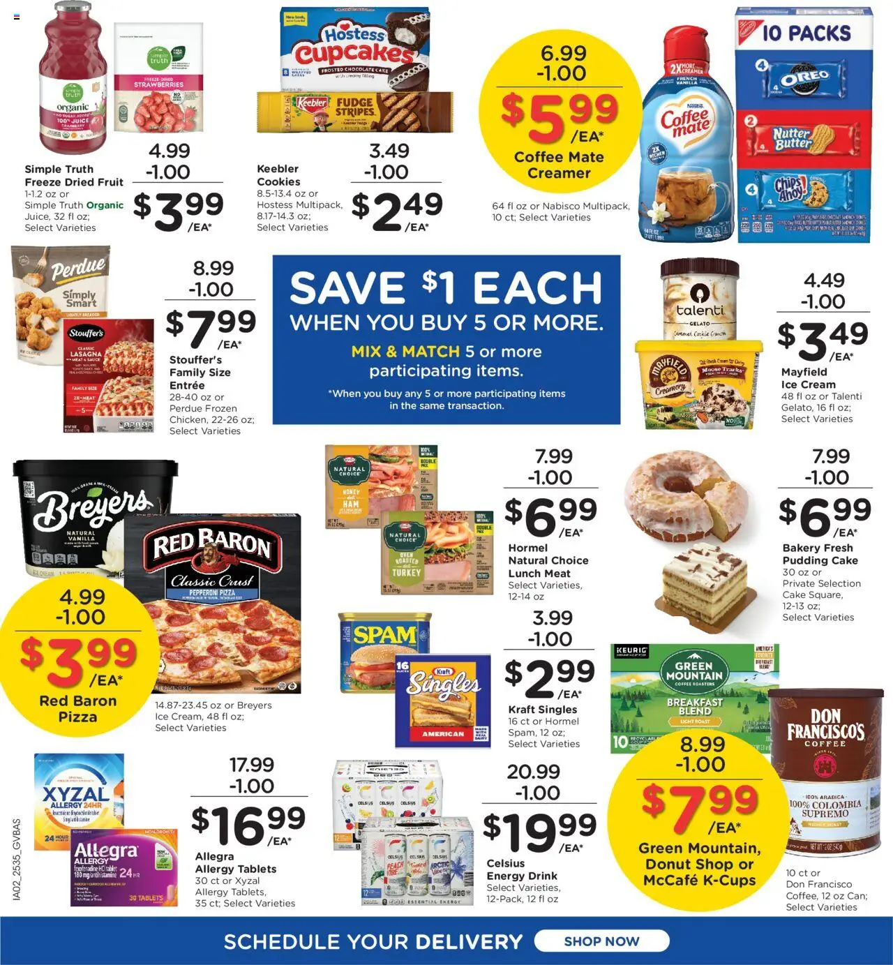 Kroger Ad - valid from 01.10.2025 | Page: 4 | Products: Coffee, Strawberries, Cream, Sauce