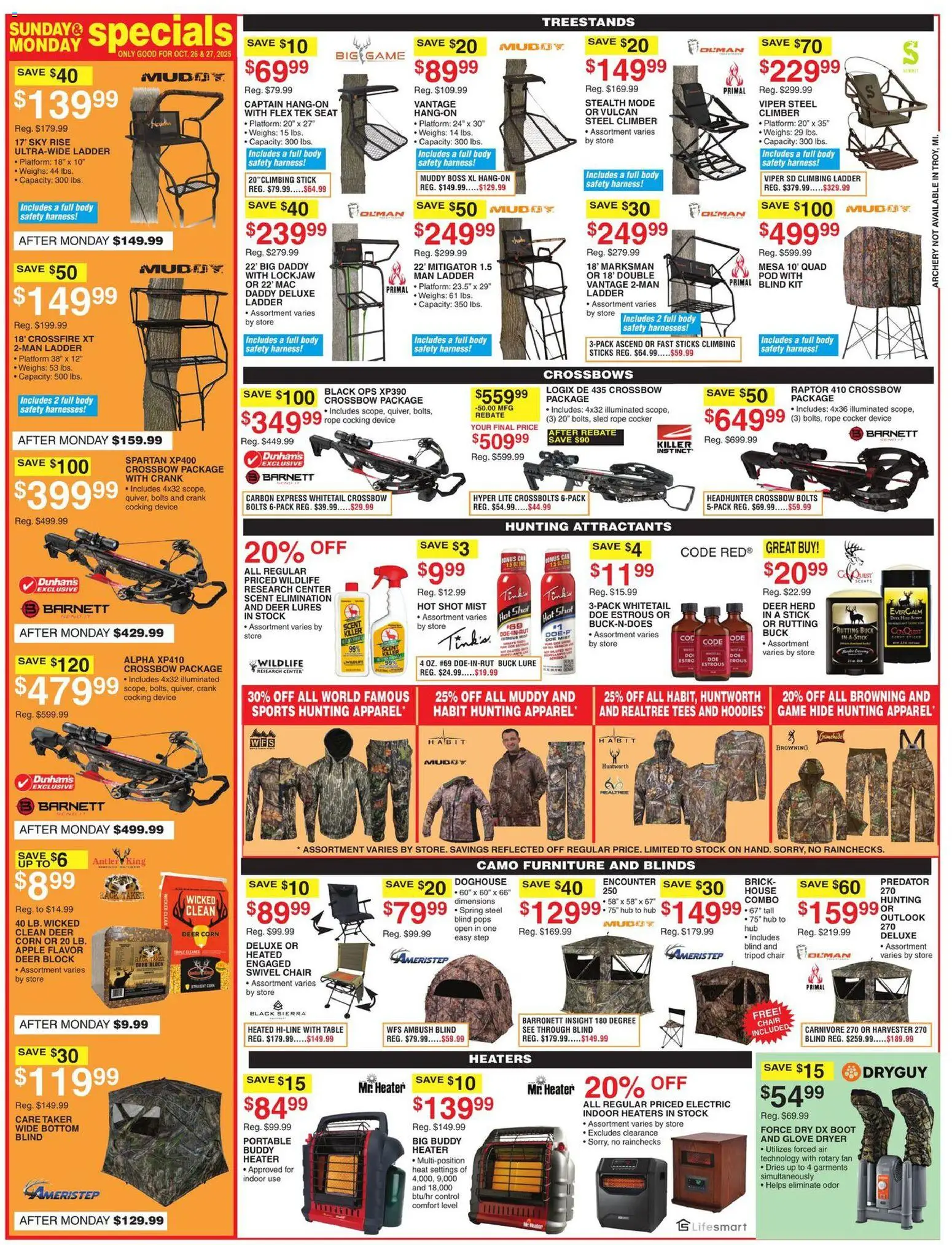 Dunham's Sports Weekly Ad - valid from 25.10.2025 | Page: 6 | Products: Chair, Lure, Game, Archery