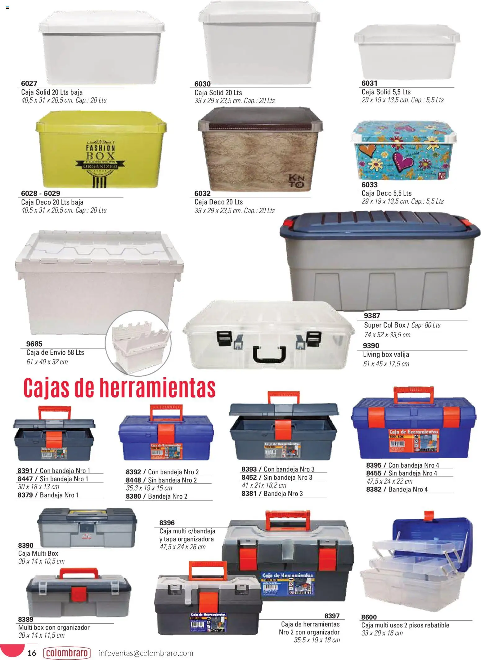 Colombraro catálogo │ válido desde el 26.01.2026 | Página: 16 | Productos: Organizador, Caja de herramientas, Valija, Caja