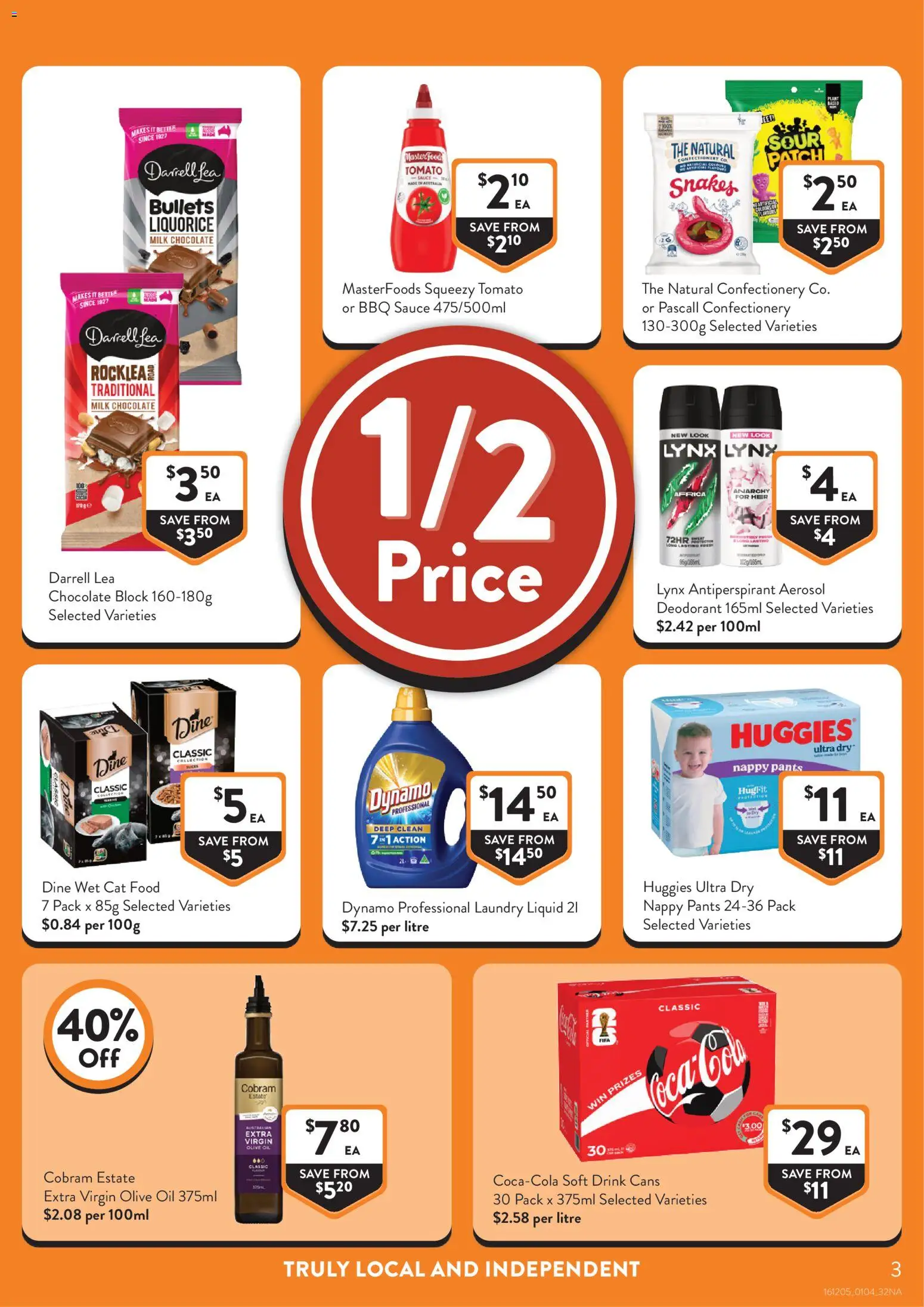 Foodworks catalogue - valid from 01.04.2026 | Page: 3 | Products: Deodorant, Antiperspirant, Olive oil, Laundry