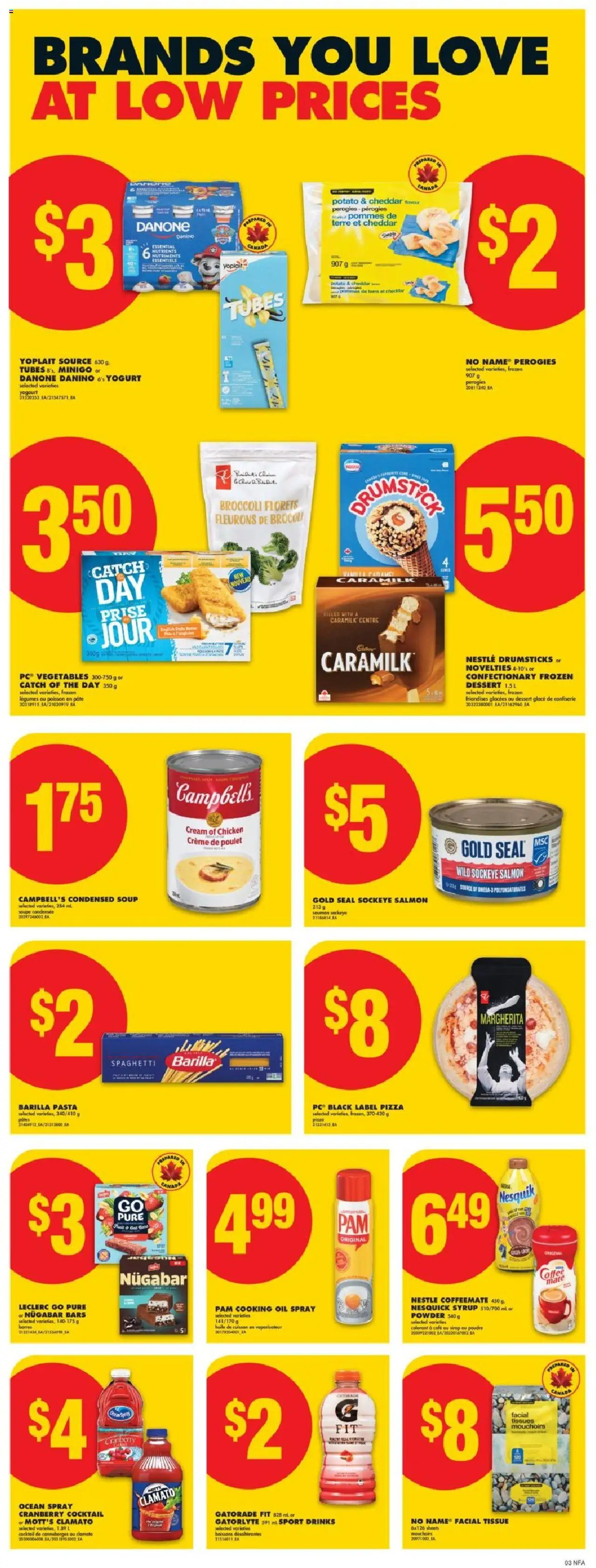 No Frills flyer valid from 11.09.2025 | Page: 4 | Products: Cream, PC, Juice, Chicken