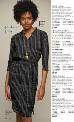 Preview of Button Detail Shirt, Ivory V-neck shirt with front button placket, chest pockets and long sleeves. Side slits with functional button detailing. Polyester/rayon/linen. Centre back length: 69 cm on M; 71 cm on 1X. Machine wash, line dry. from shop Avon valid from 25.09.2025 | Page: 136 | Products: Belt, Dress, Shoes, Shirt