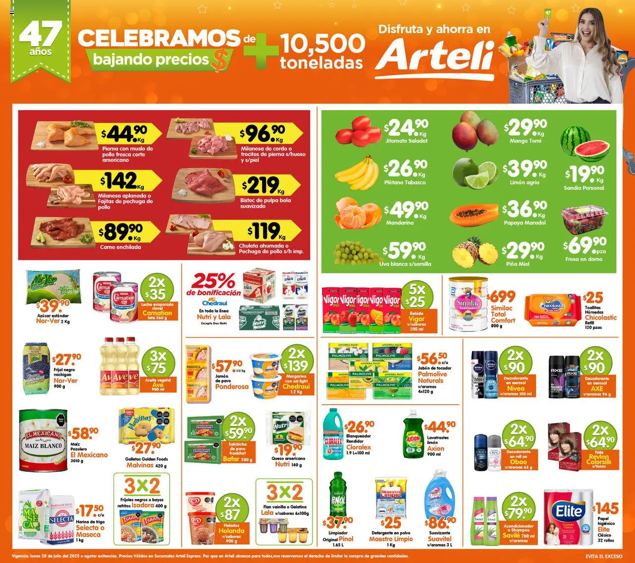 Nuevas ofertas de Arteli válidas en toda la República Mexicana desde el 28.07.2025. ¡Encuentra las mejores ofertas en Arteli - Folleto Express! | Página: 1 | Productos: Desodorante, Fresa, Limón, Cerdo