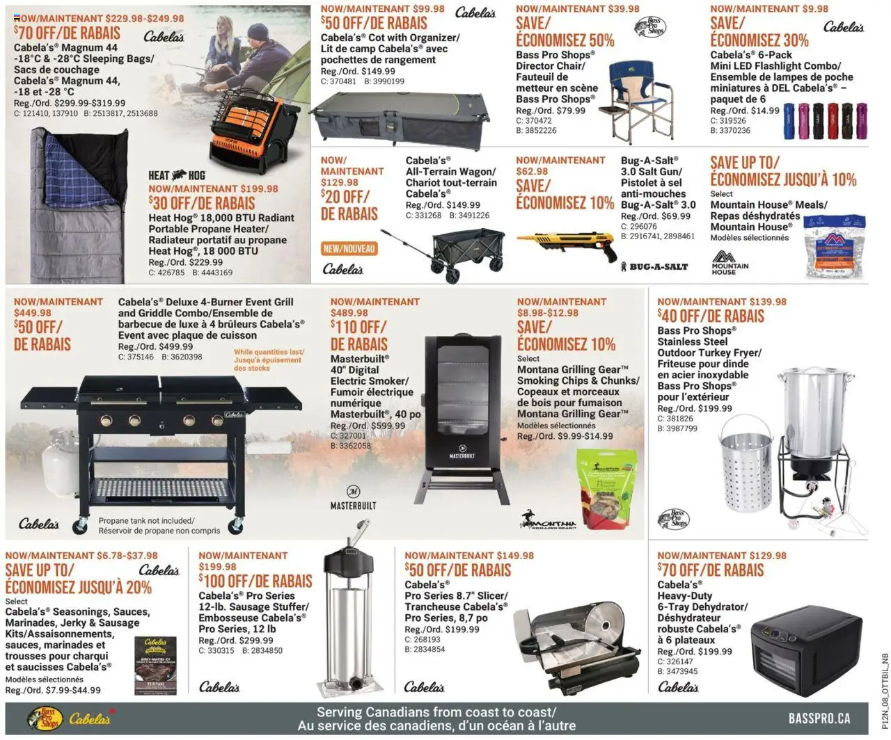 Cabelas flyer valid from 25.09.2025 | Page: 8 | Products: Chips, Turkey, Grill